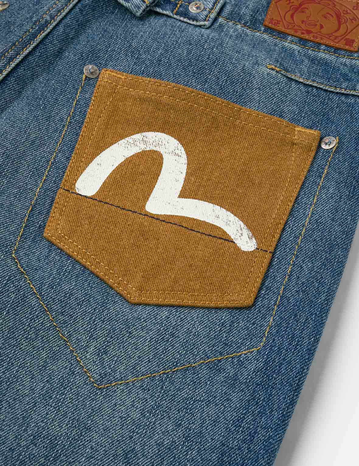 Seagull Print Wide-Leg Jeans