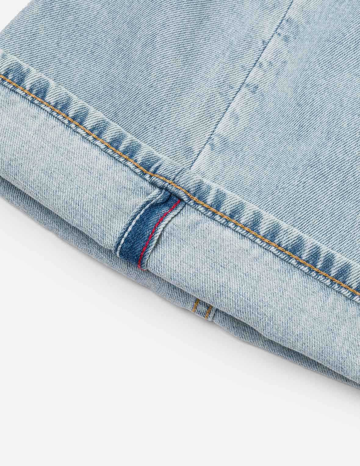 Distressed Seagull Appliqué Fashion Fit Wide-leg Jeans