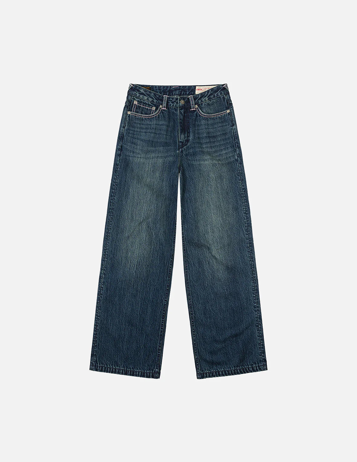 Daicock Print Straight Fit Washed Jeans