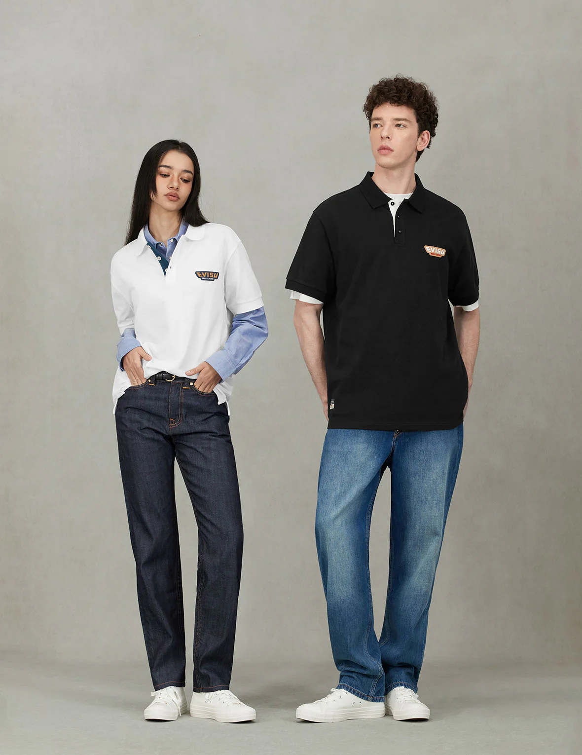 Brocade Inserted Daicock Embroidery Relax Fit Jeans