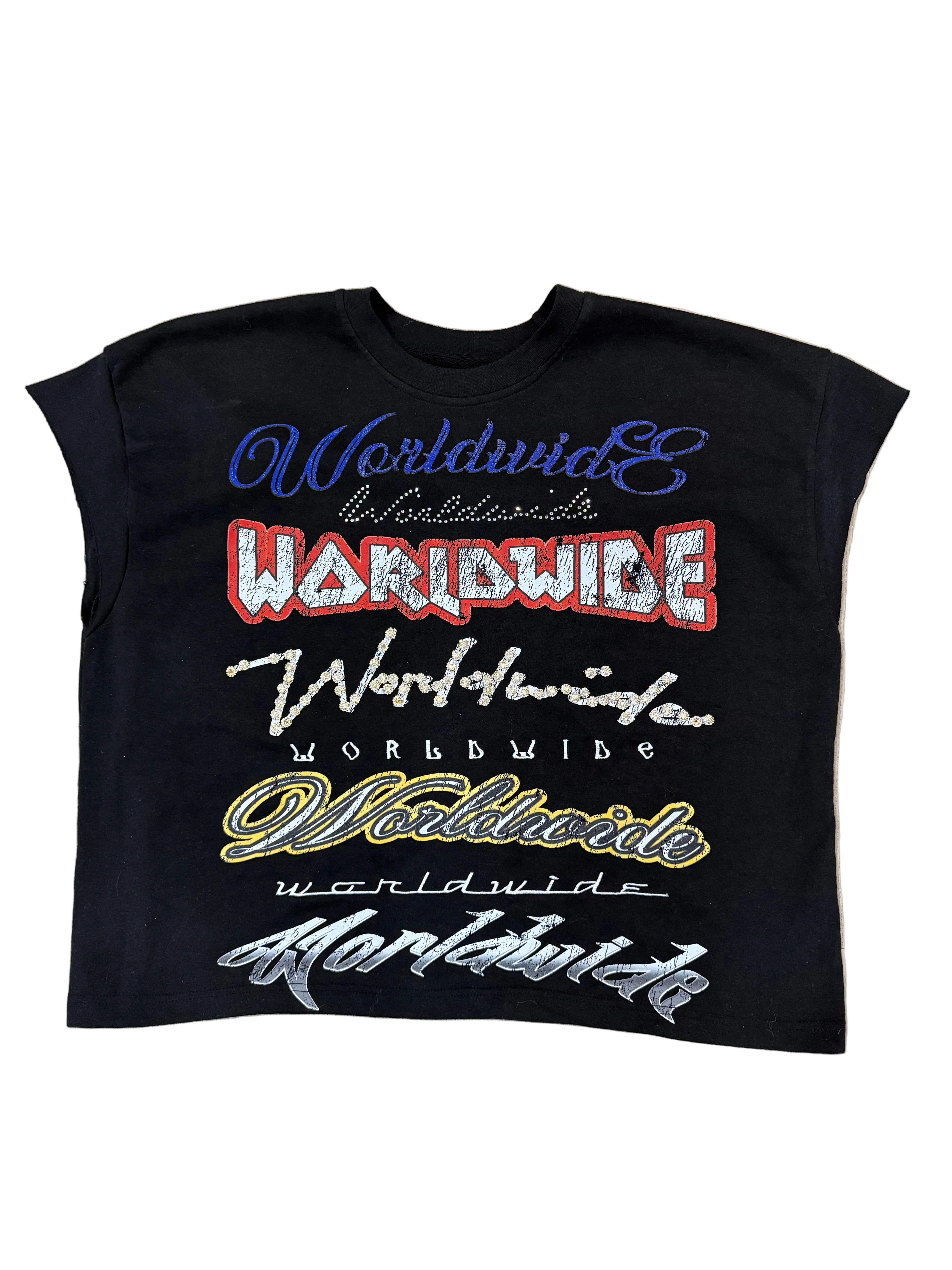 “VVS” BLACK SLEEVELESS