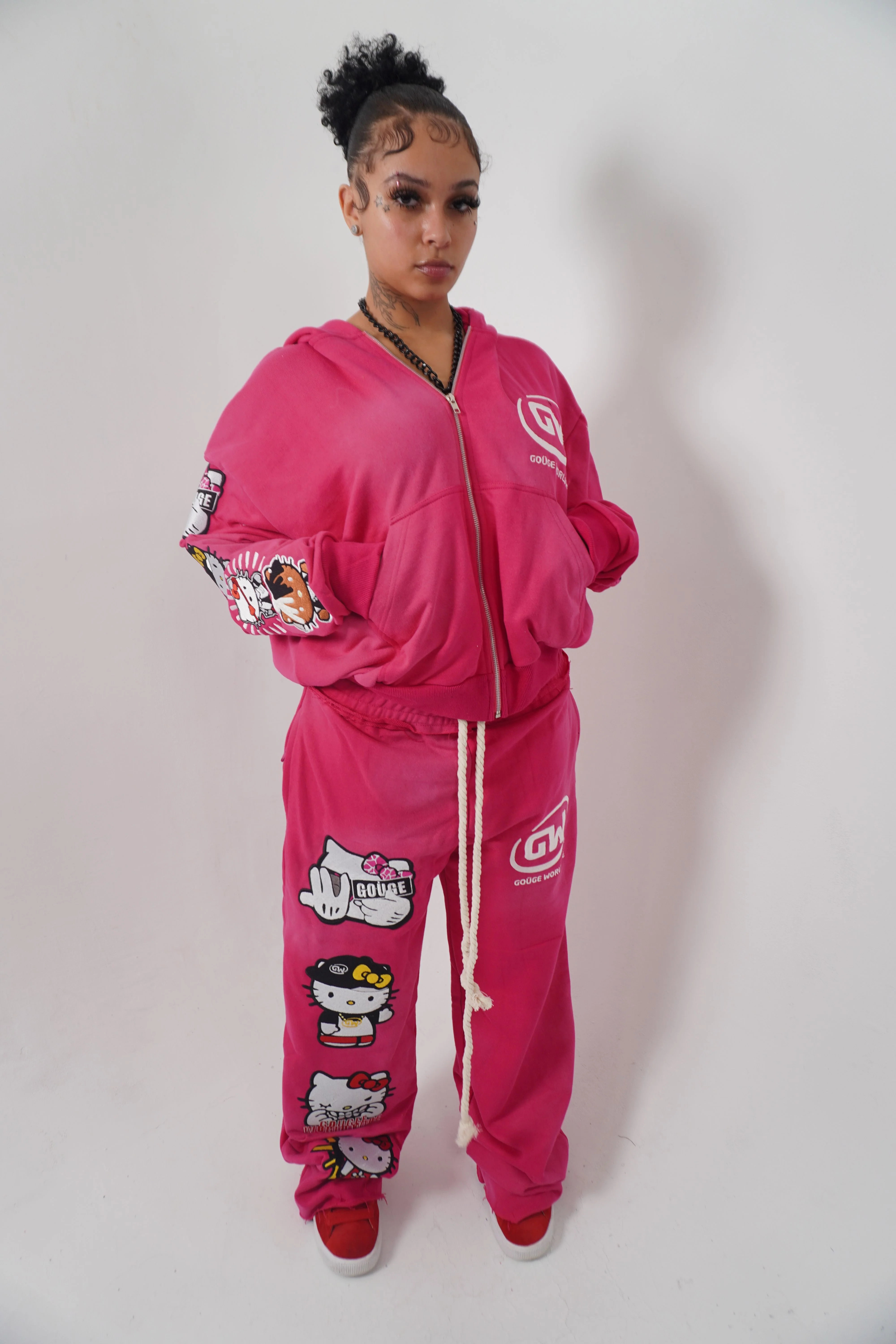 HK3 SWEATSUIT PINK