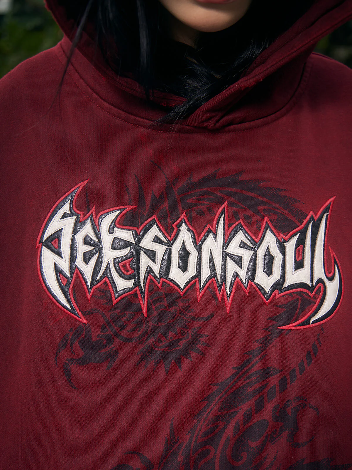 Personsoul Dragon Graphic Print Hoodie
