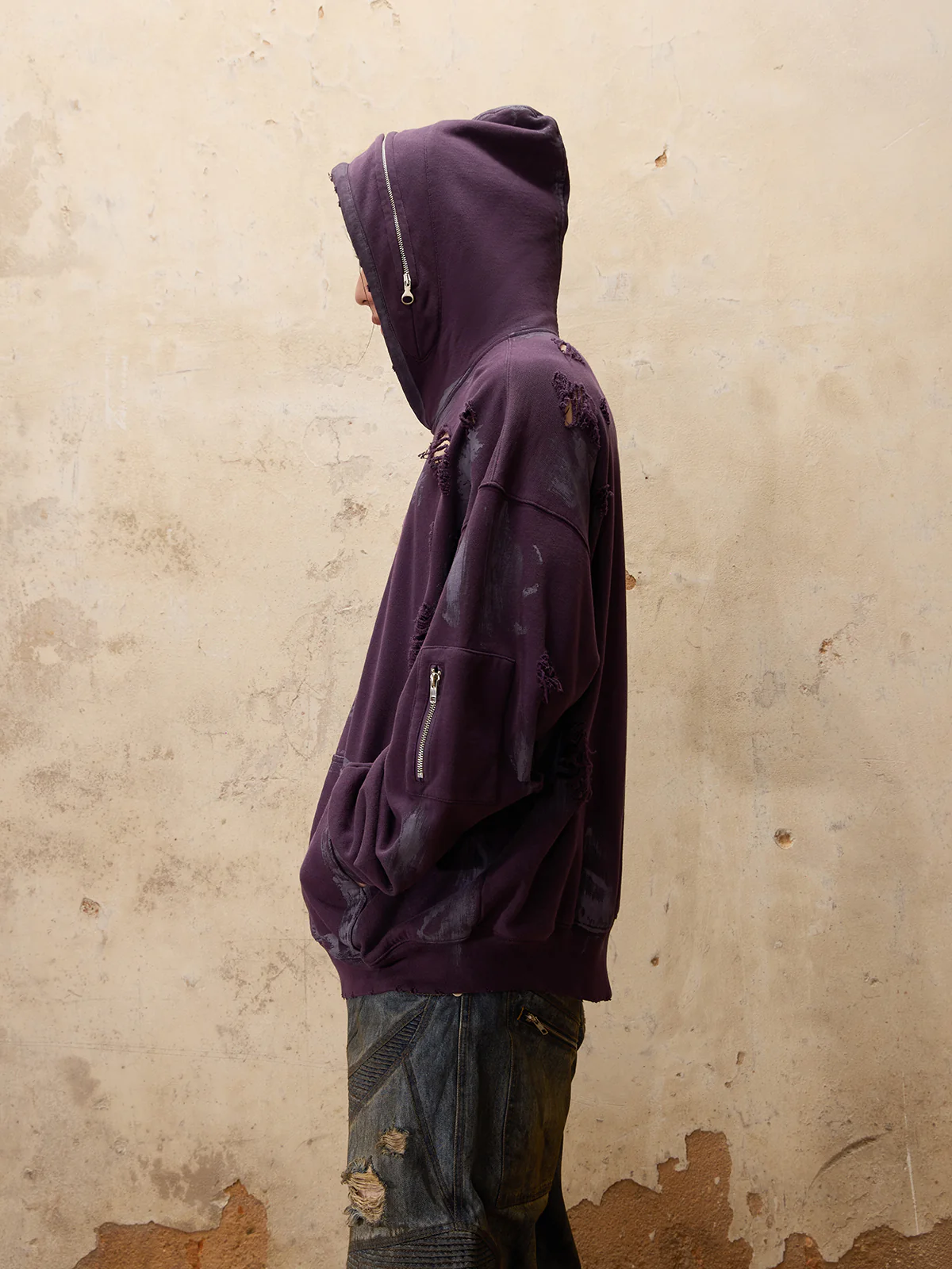 Personsoul Ripped Dirty Hoodie