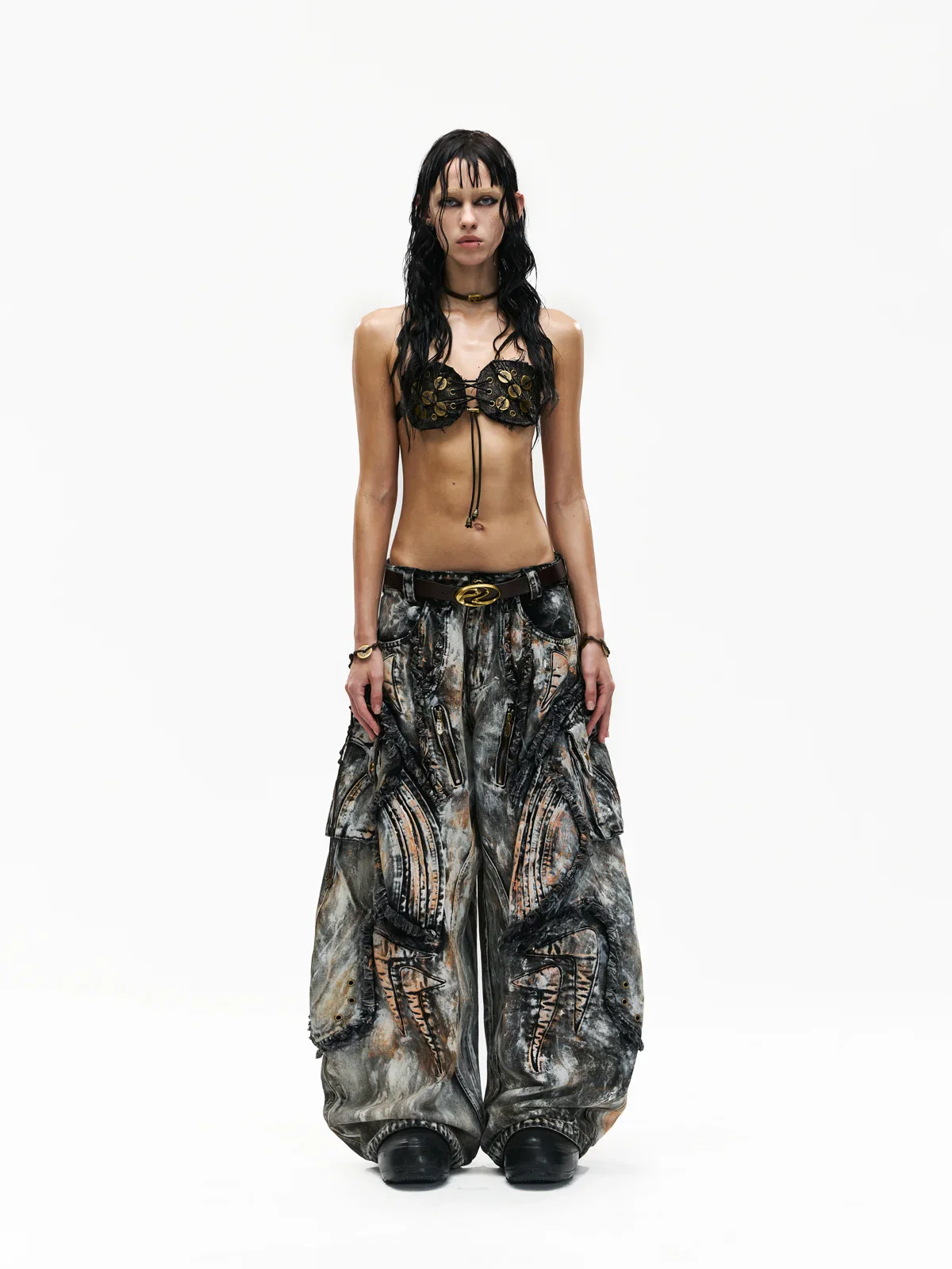 Graffiti Mud Wash Baggy Jeans (only 60 pieces)