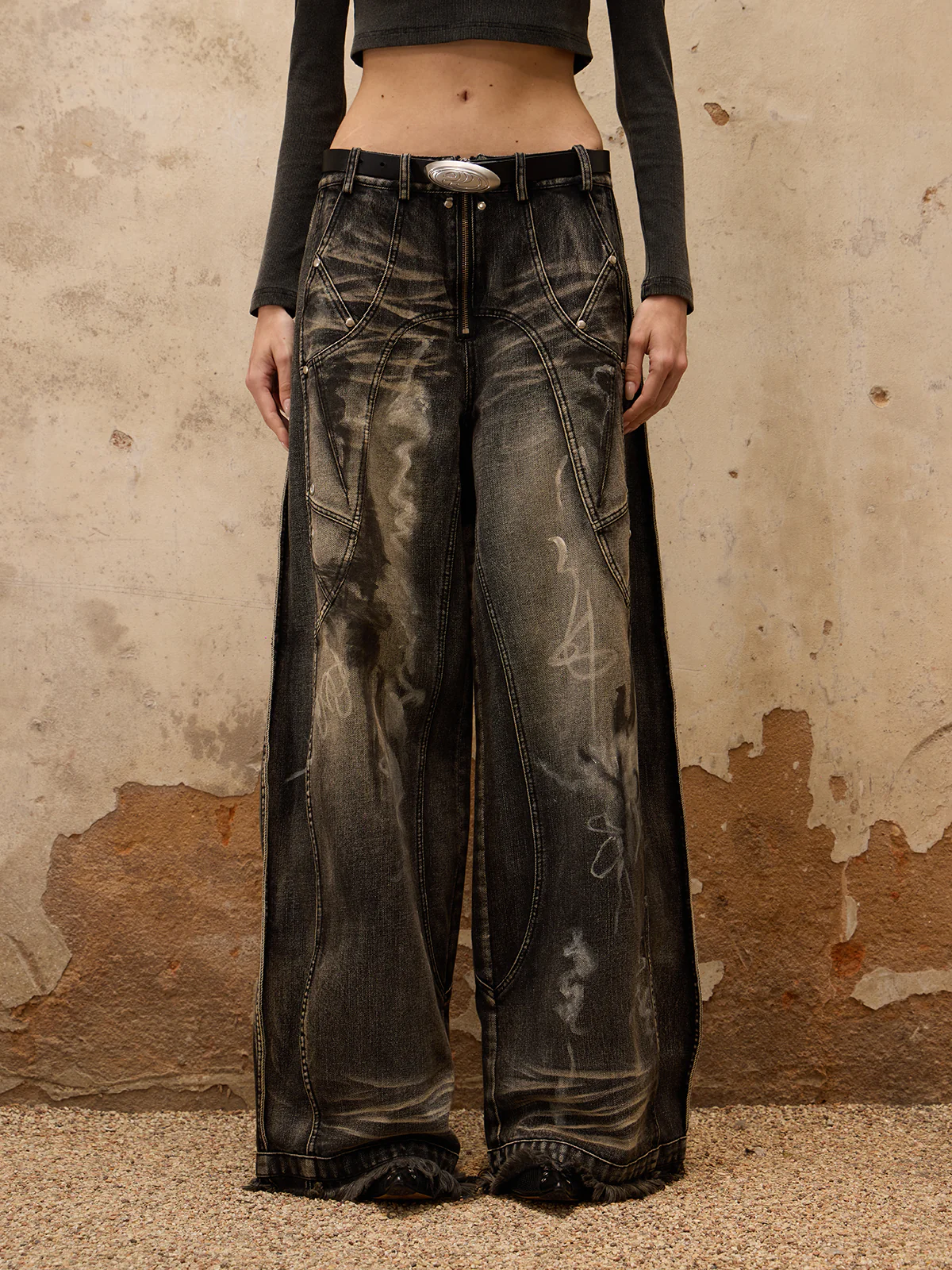 Personsoul Graffiti Contour Jeans