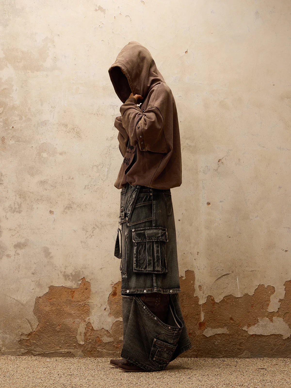 Personsoul Maxi Denim Dungarees Skirt