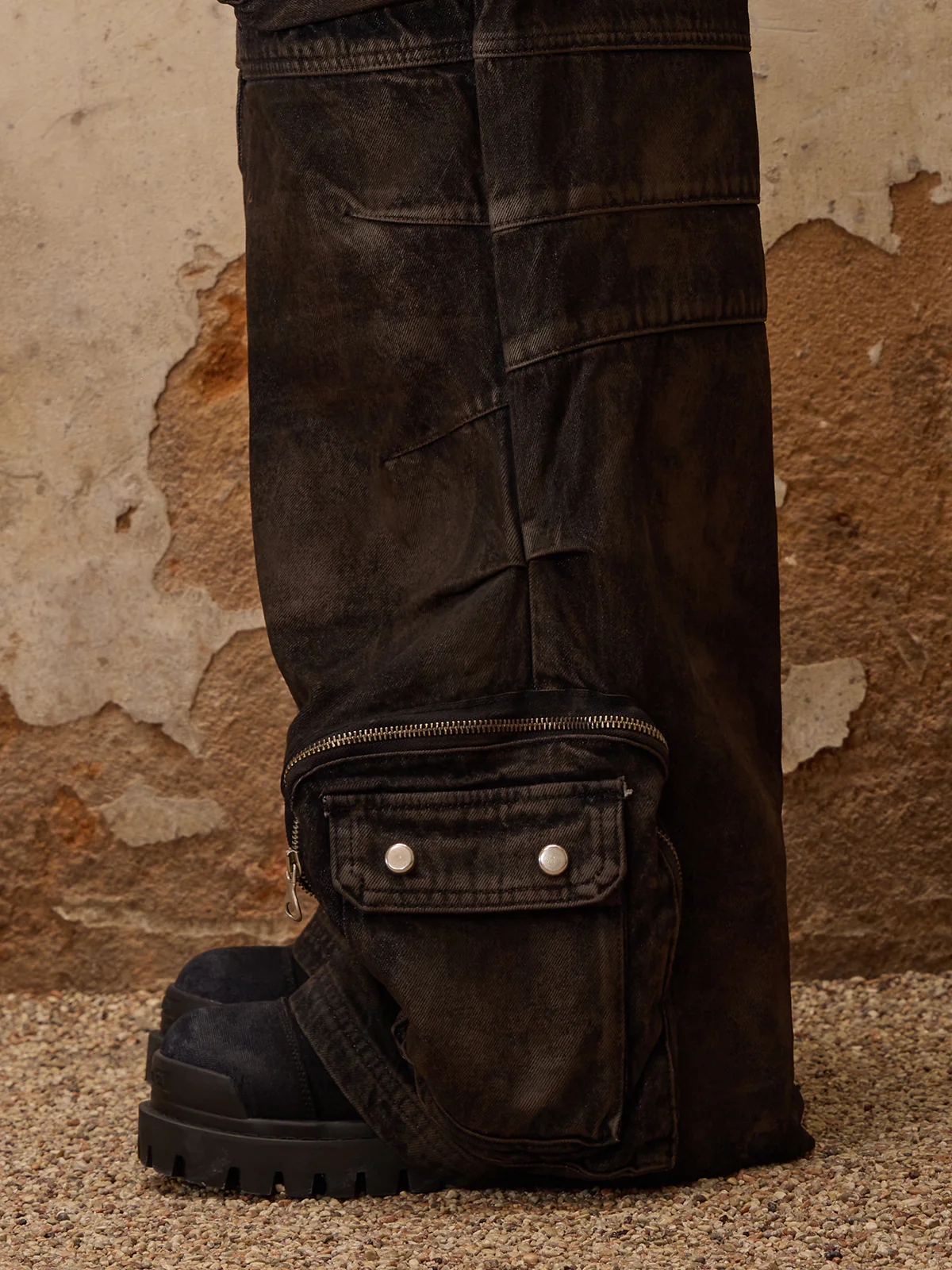 Personsoul Mud Dirty Denim Jeans