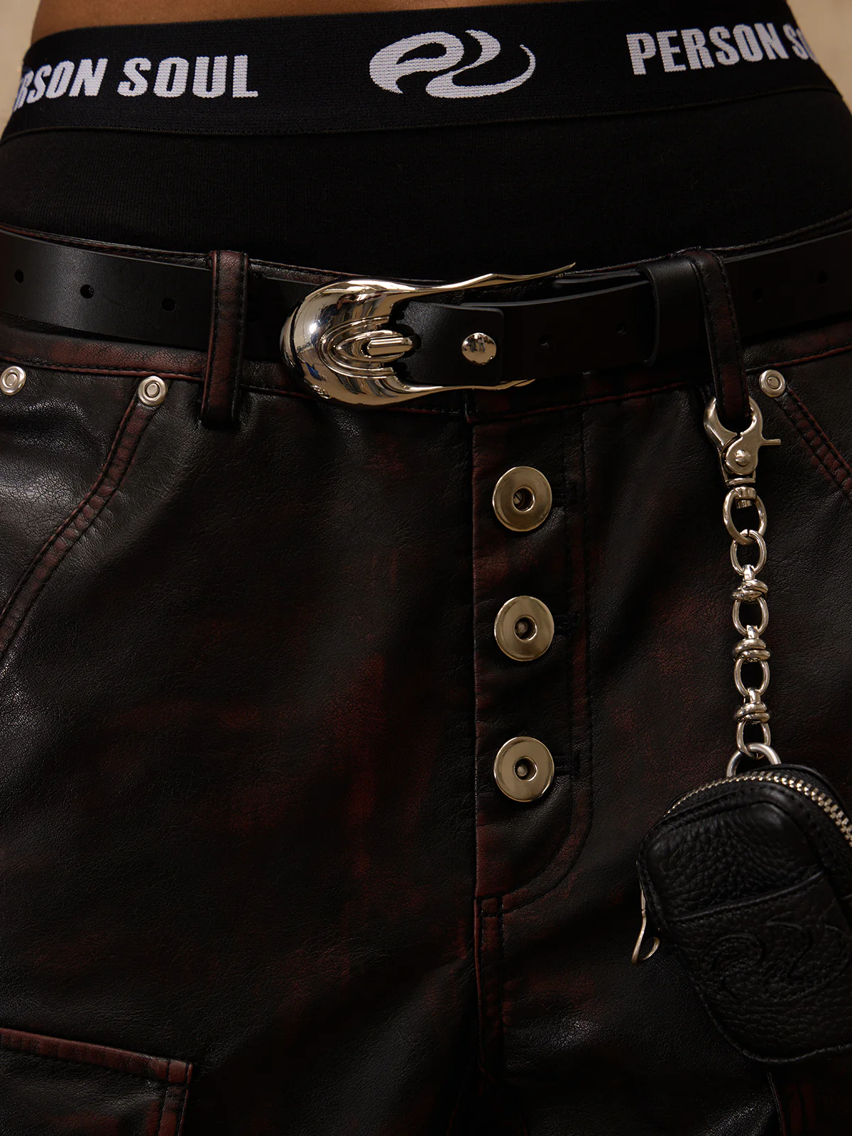 Beetle Faux-Leather Pants