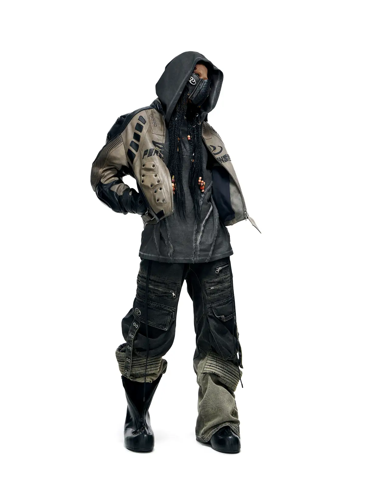 Personsoul Sheepskin Racing Jacket