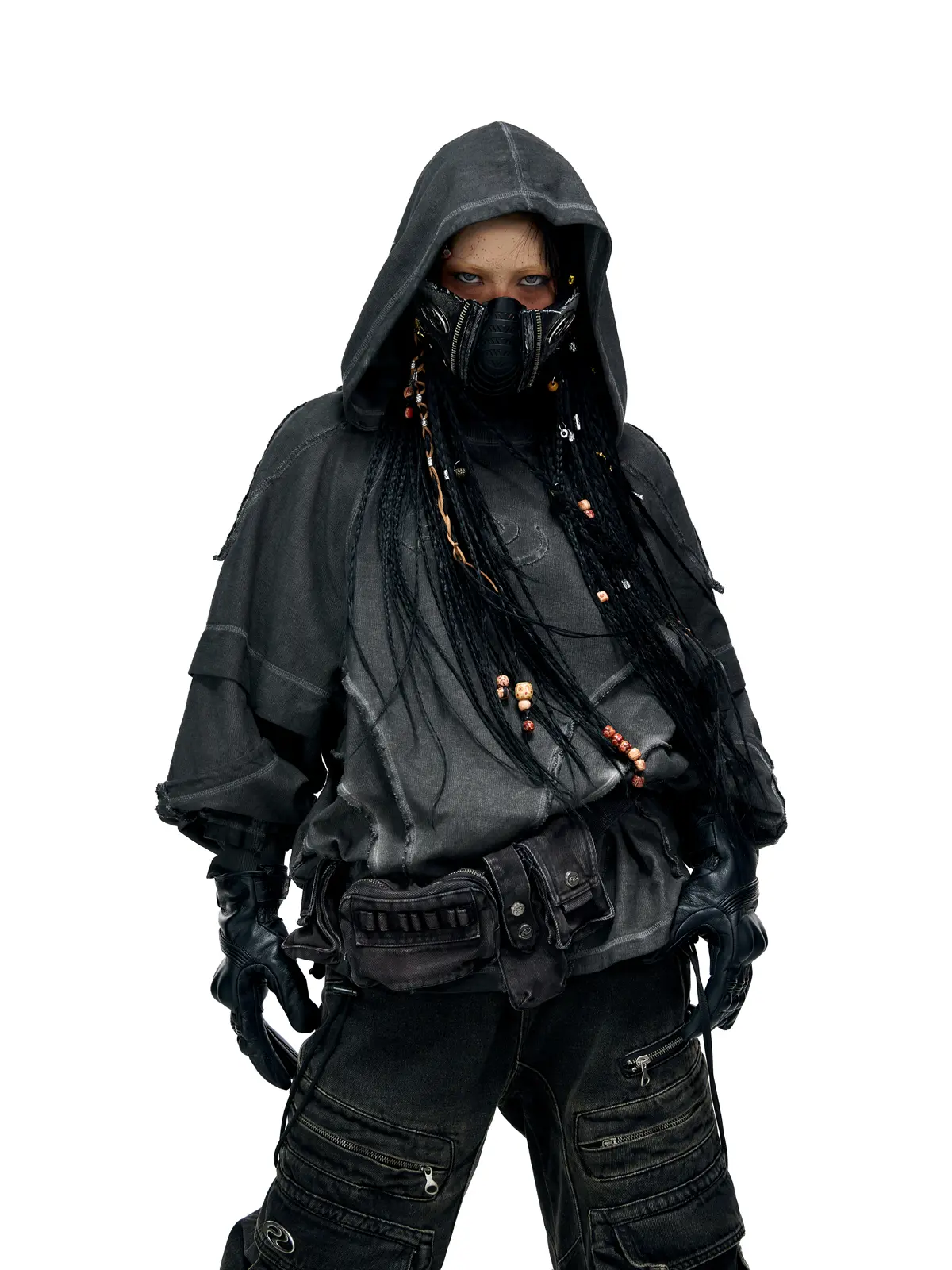 Deconstructed Hoodies with Gradient Wash