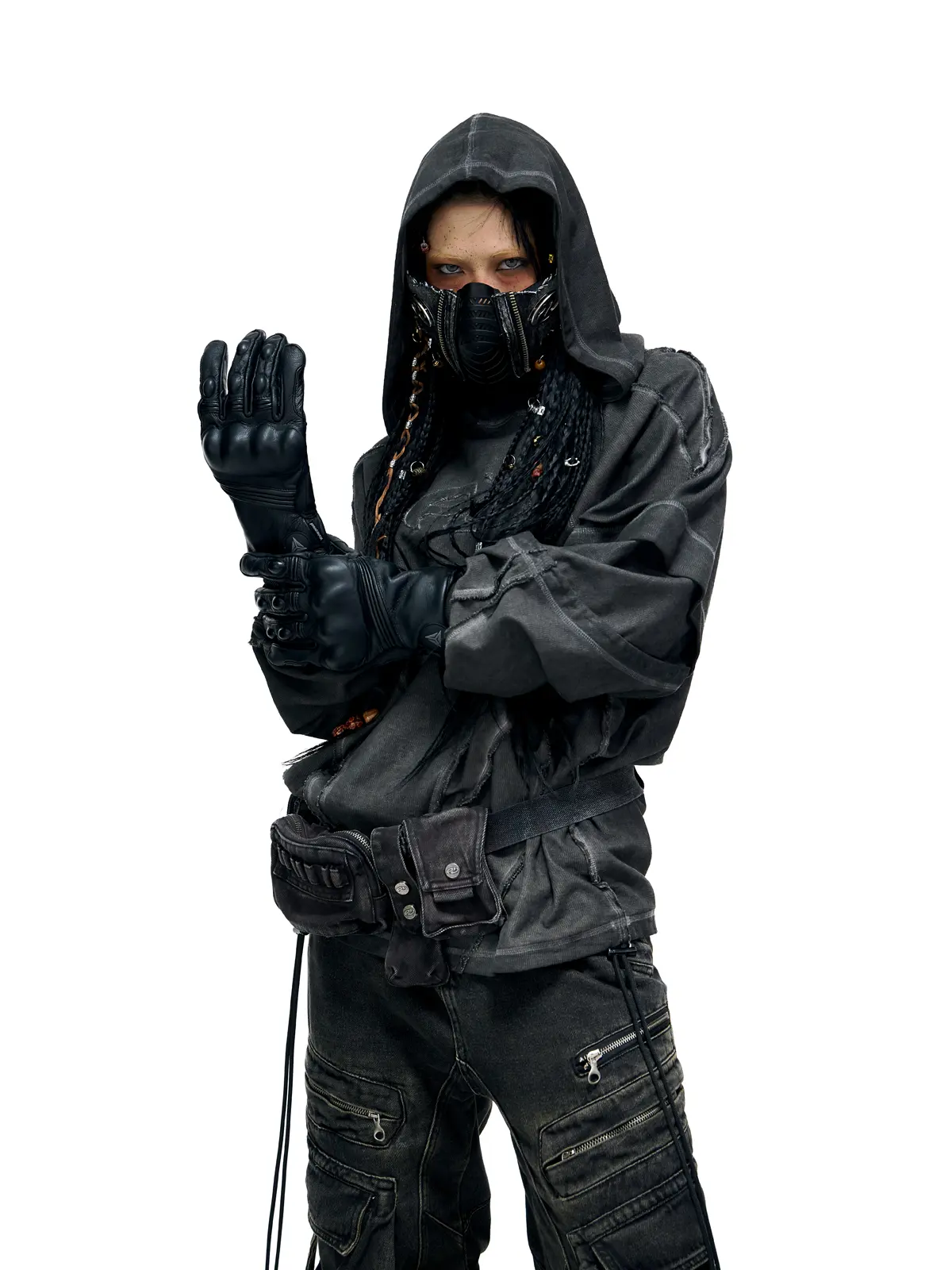 Deconstructed Hoodies with Gradient Wash