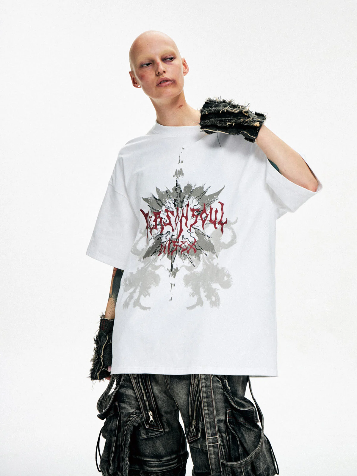 Personsoul Graphic Print Oversized T-Shirt