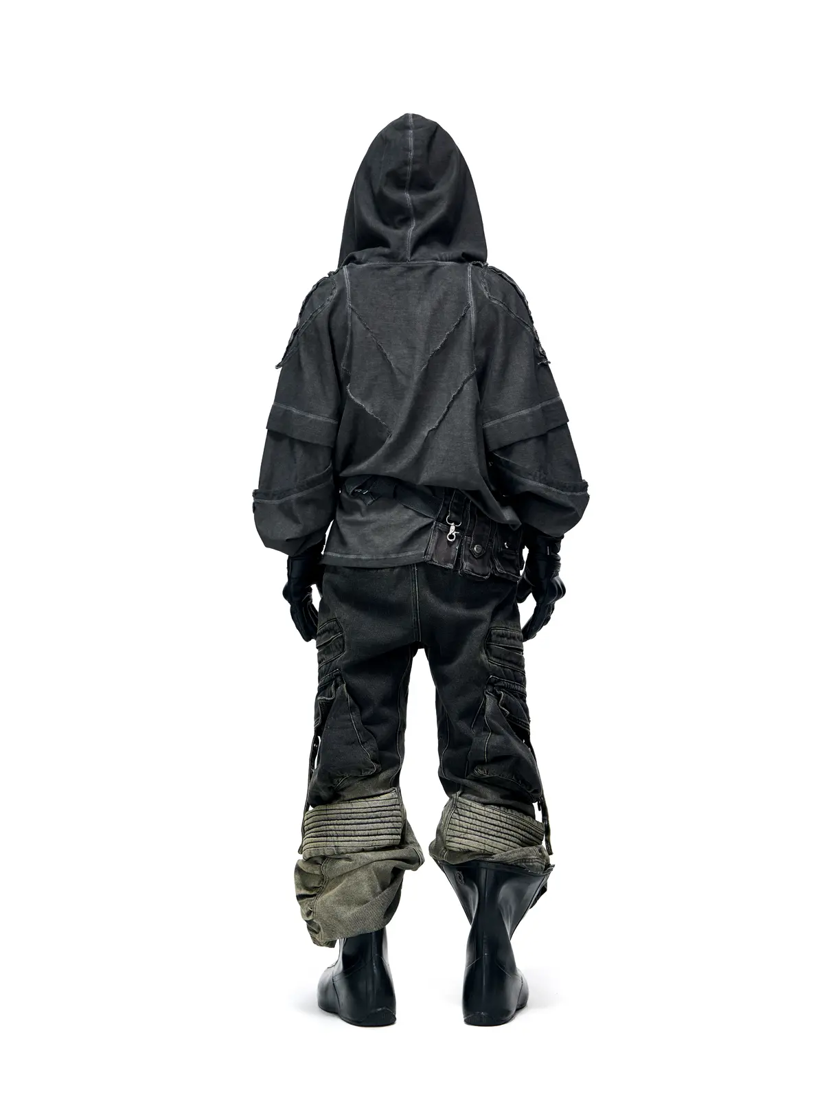 Deconstructed Hoodies with Gradient Wash