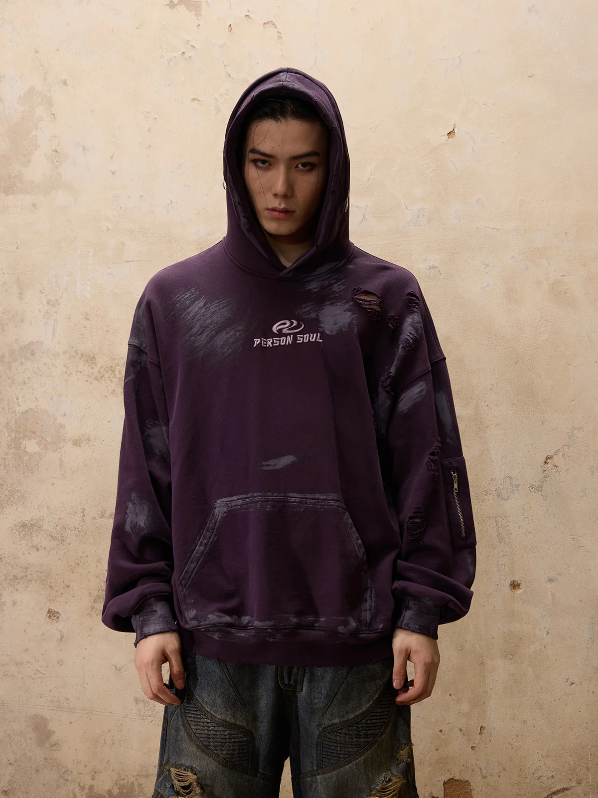 Personsoul Ripped Dirty Hoodie