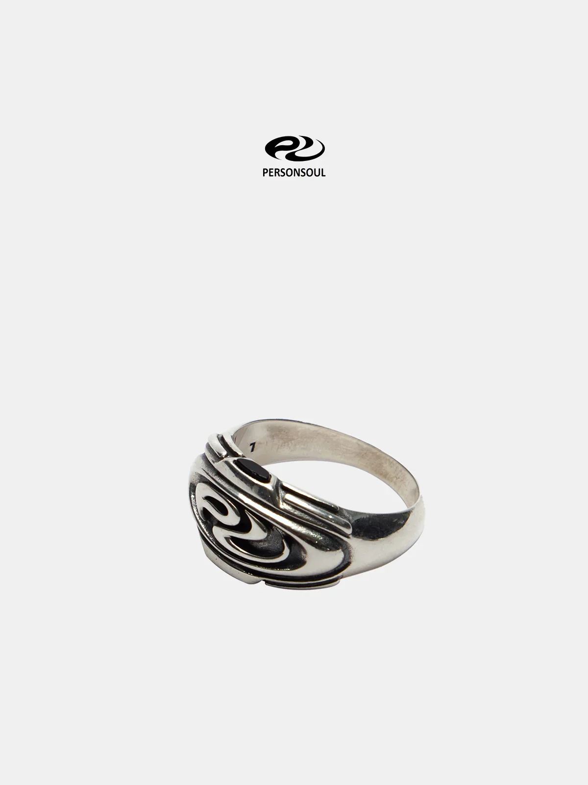 Personsoul Silver Logo Signet Ring
