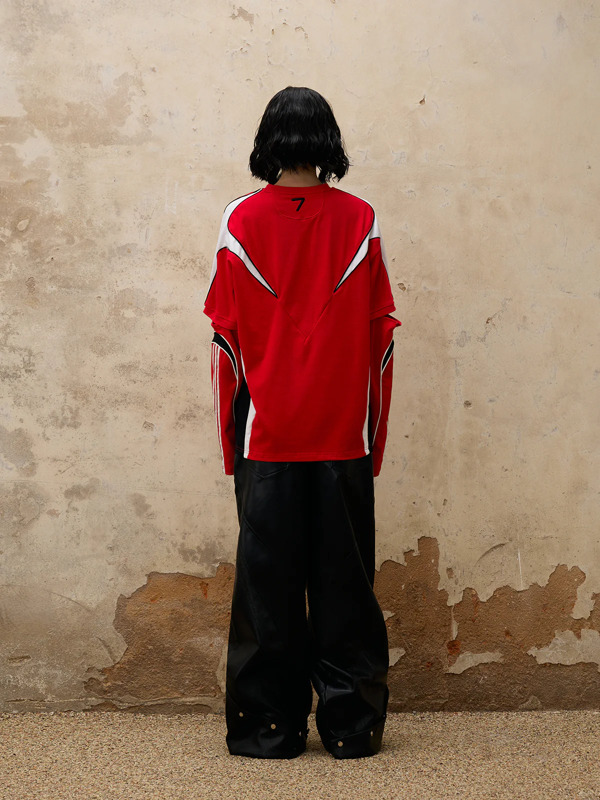 Personsoul Split Sleeve Racing T-shirt