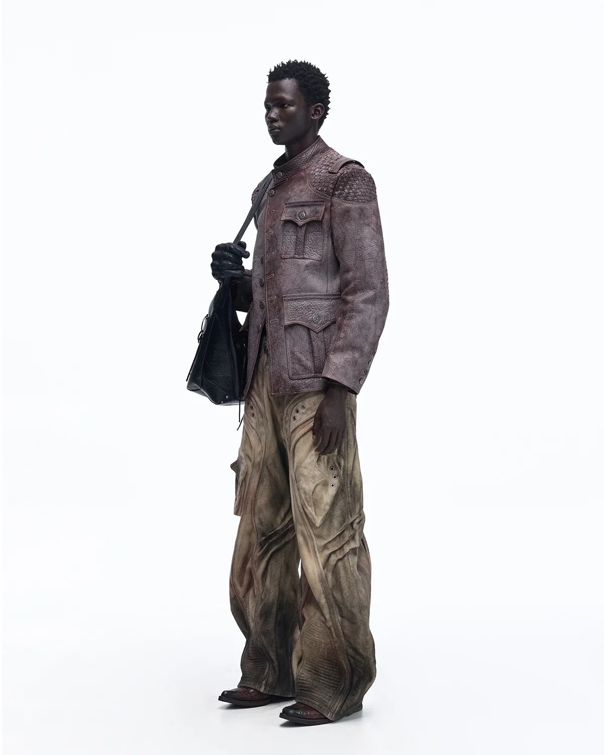 Personsoul Brushed Aged Curved Denim Jeans