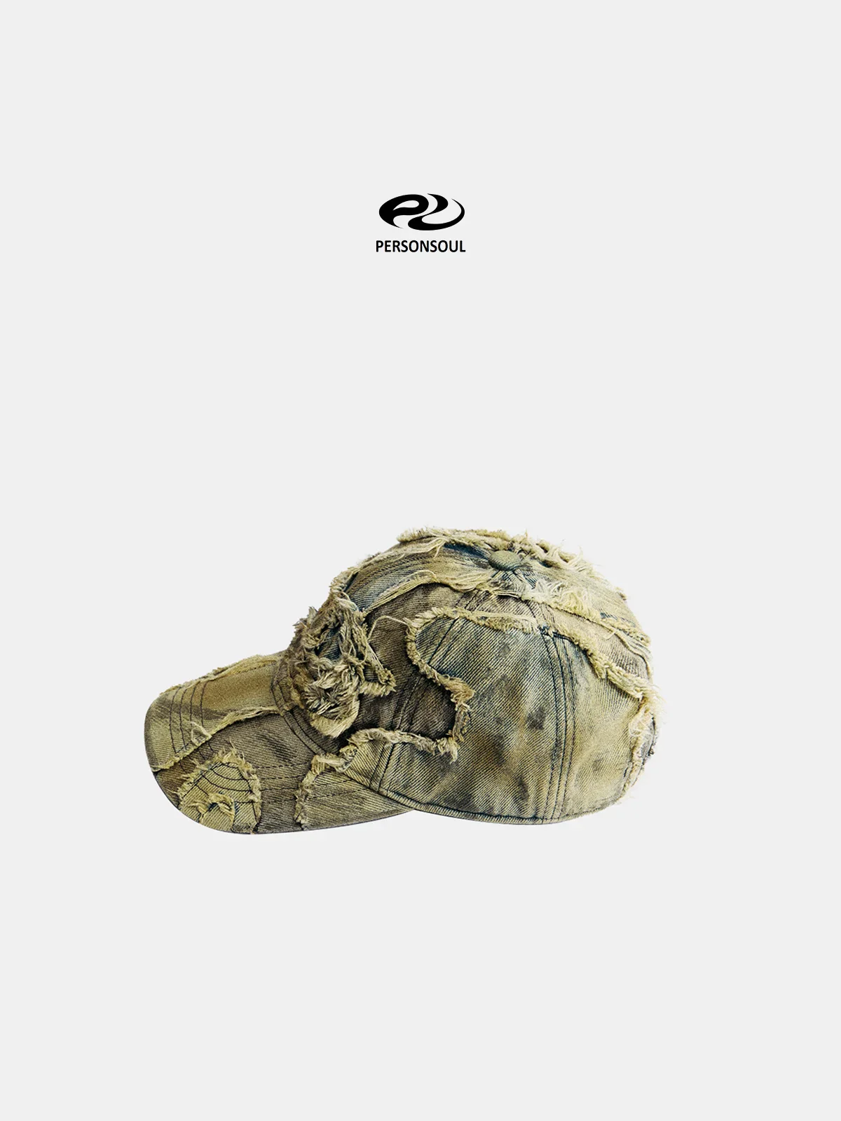 Personsoul Distressed Denim Baseball Cap(limited)