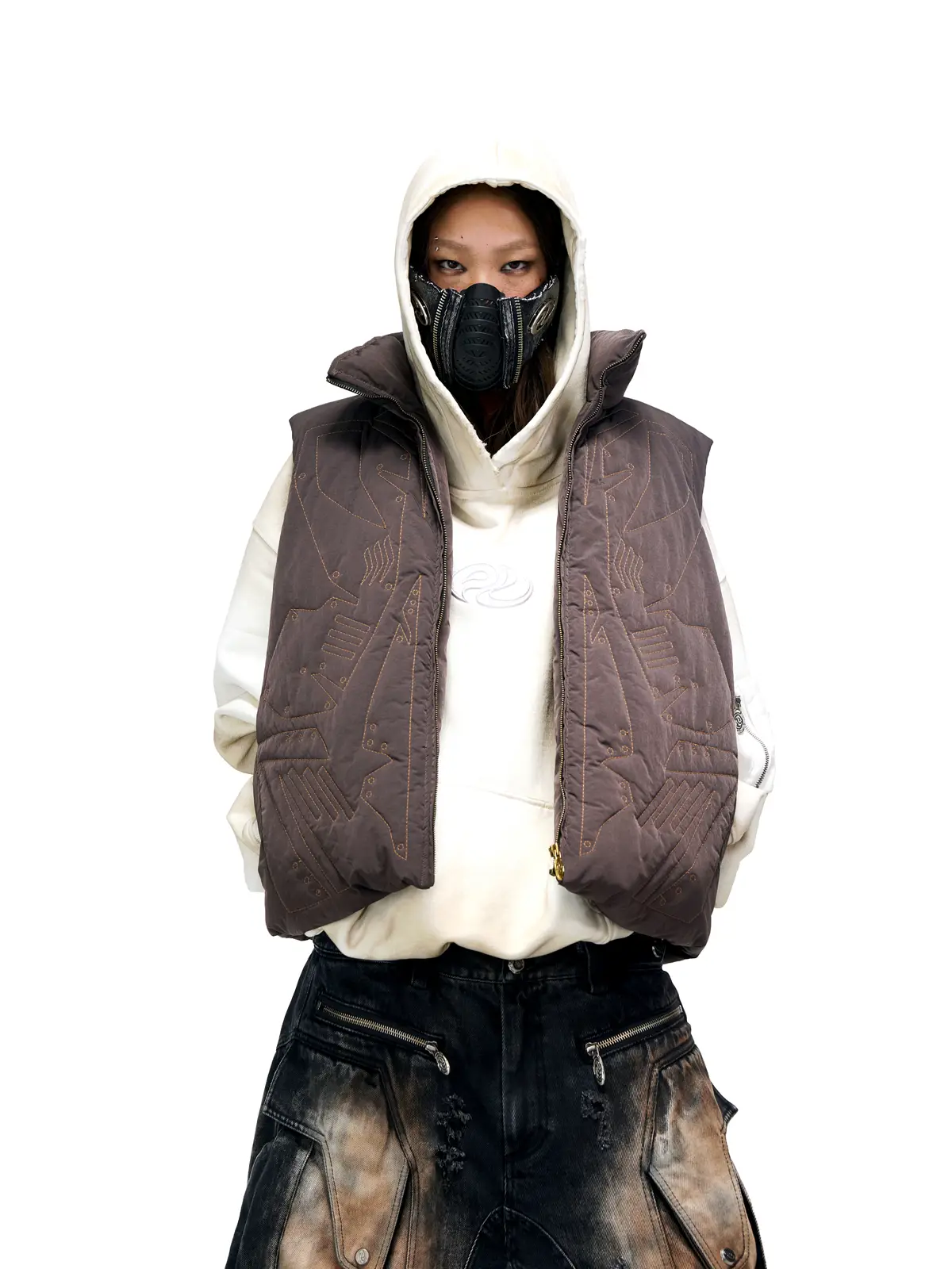 Personsoul Tactical Embroidered Down Vest