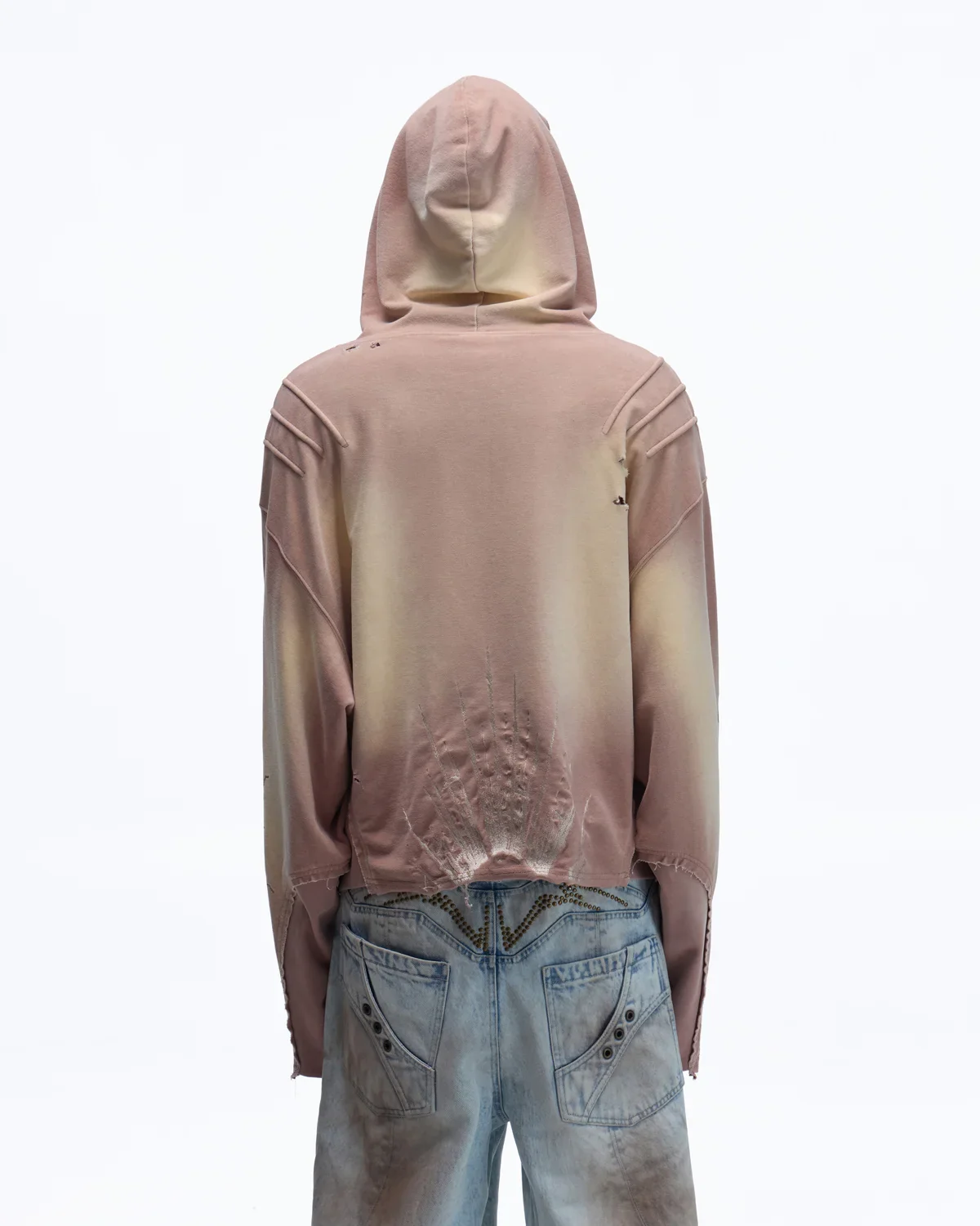 Personsoul Rhinestone Embroidered Hoodie