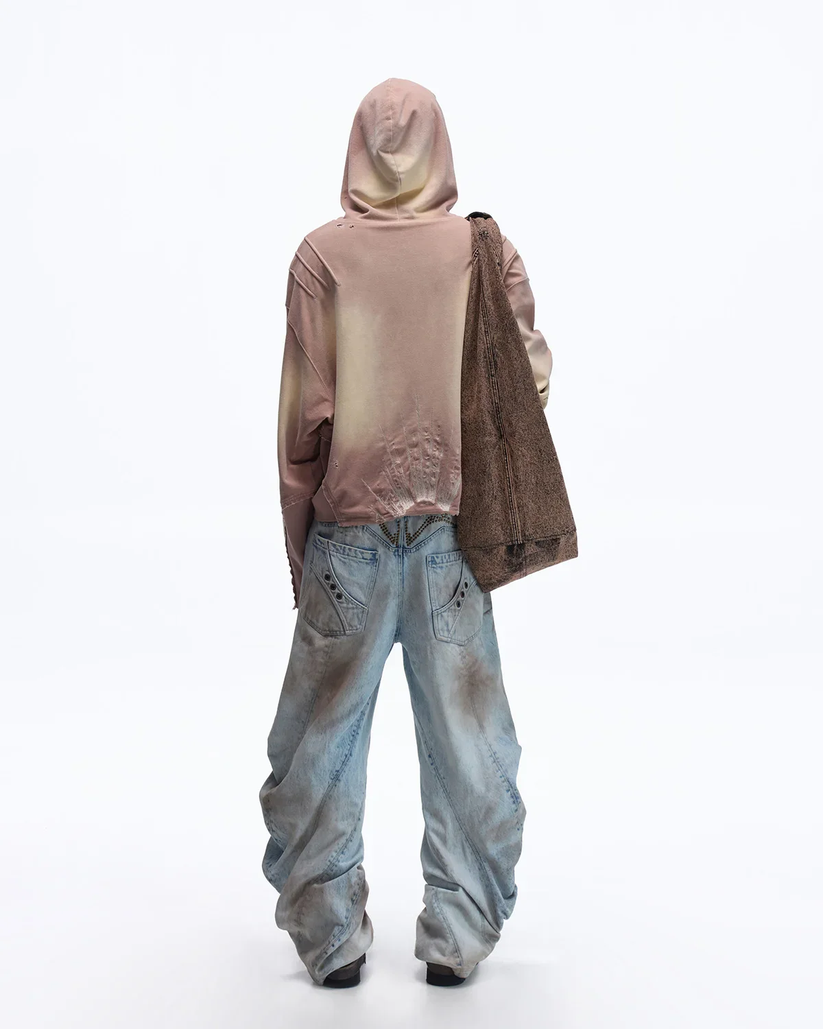 Personsoul Rhinestone Embroidered Hoodie