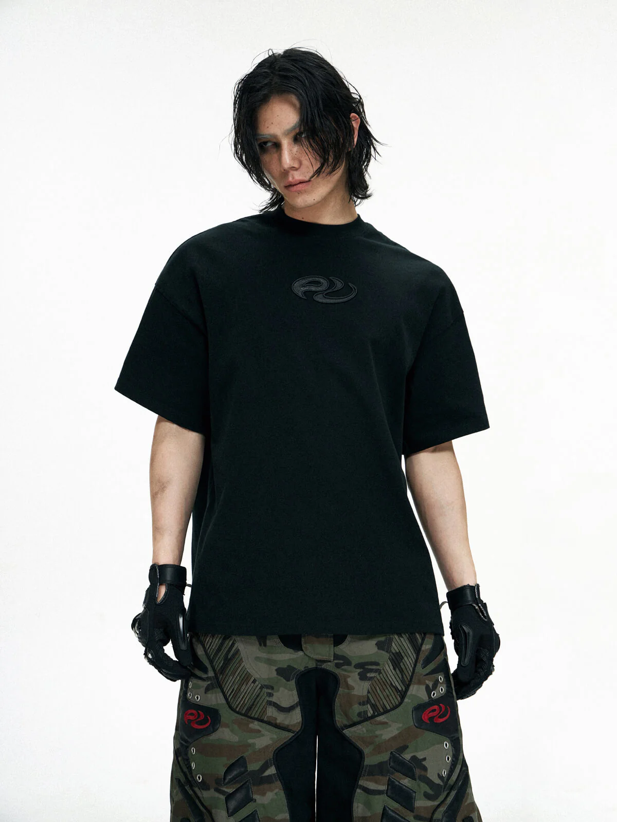 Personsoul Logo Embroidered Basic T-shirt