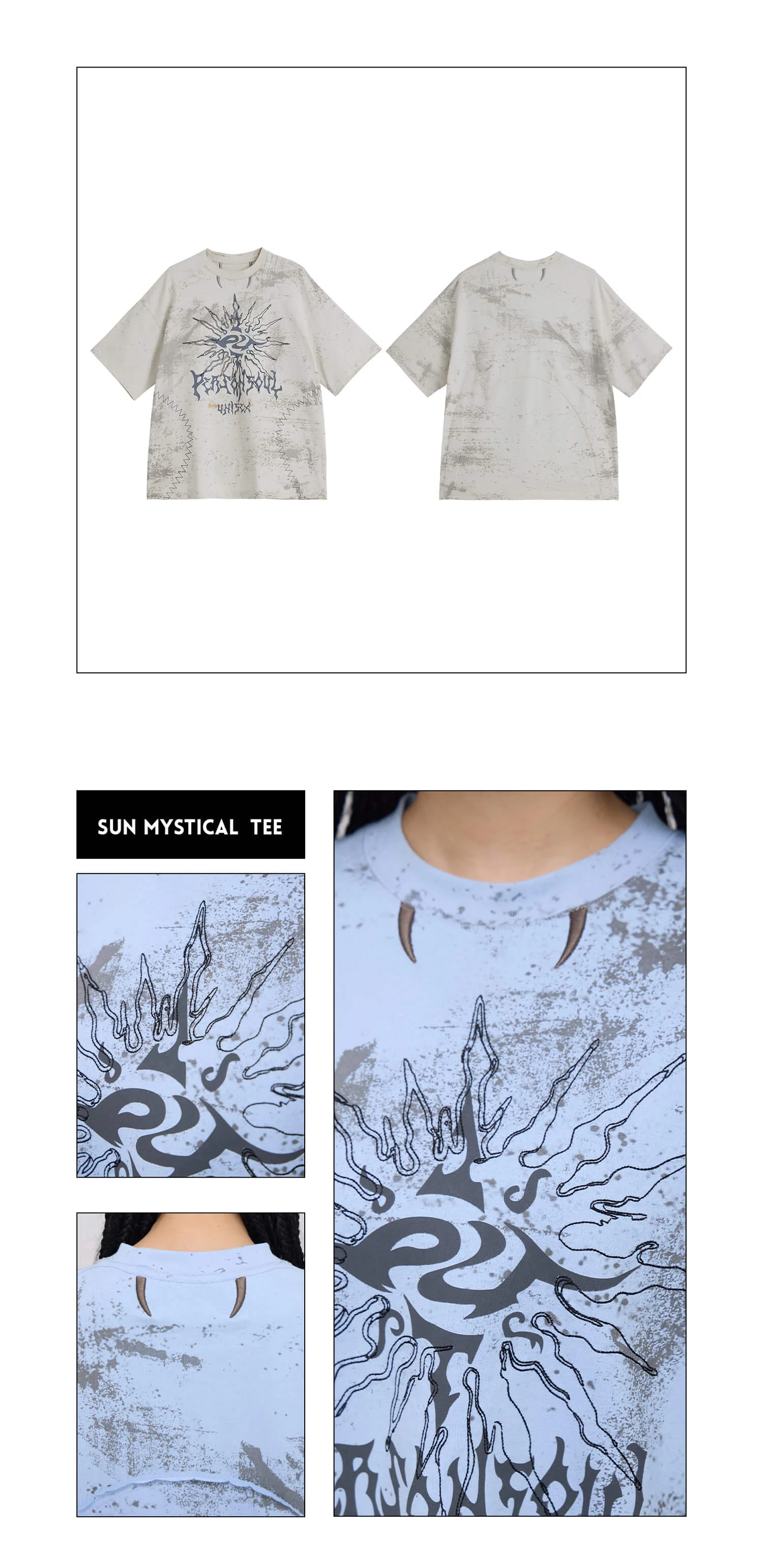 Personsoul Desert Sun Mystical Graphic T-shirt