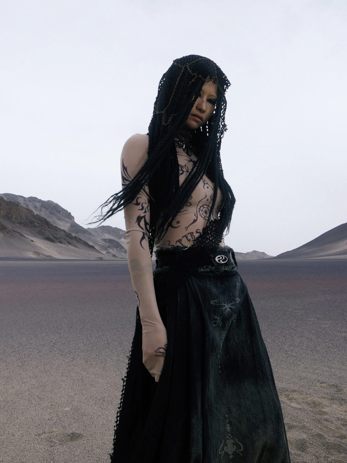 Personsoul Desert Totem-Inspired Skin Highneck Top