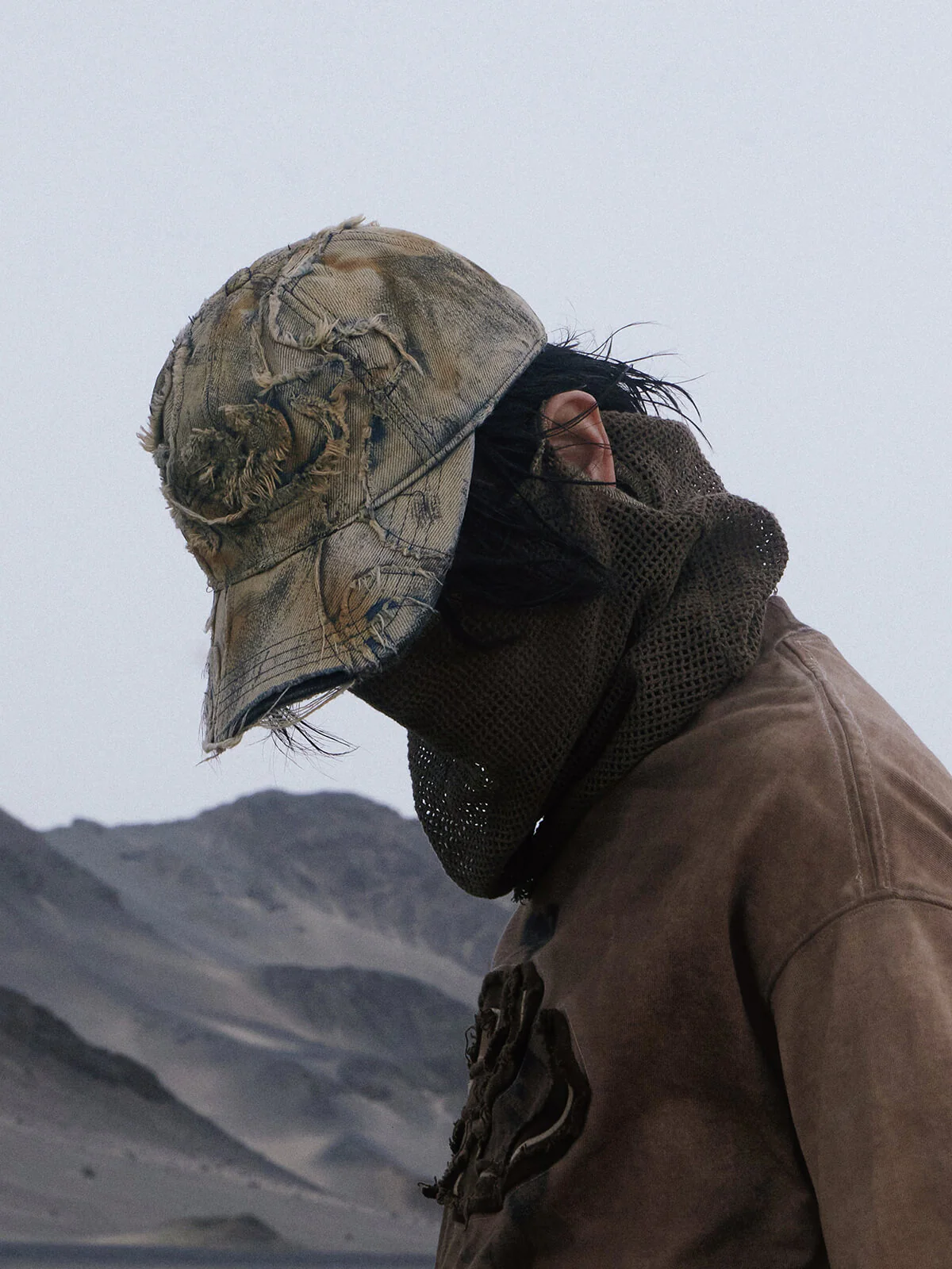 Personsoul Distressed Denim Baseball Cap(limited)