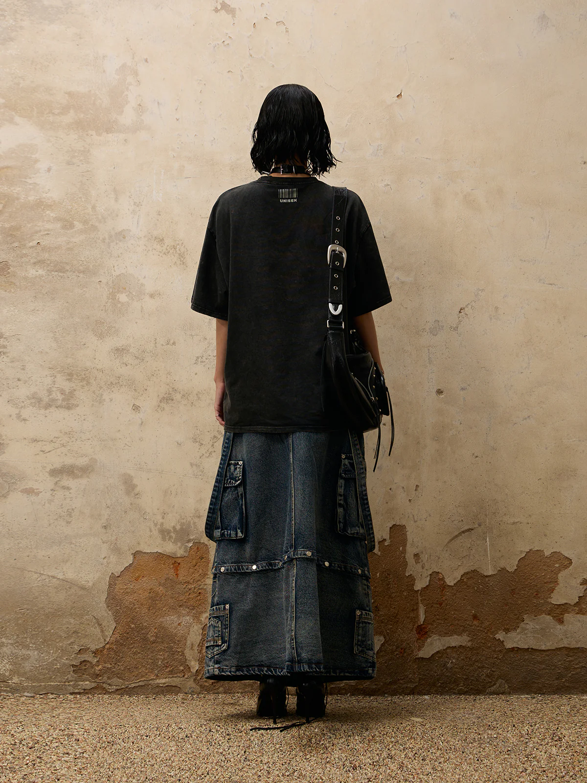 Personsoul Maxi Denim Dungarees Skirt