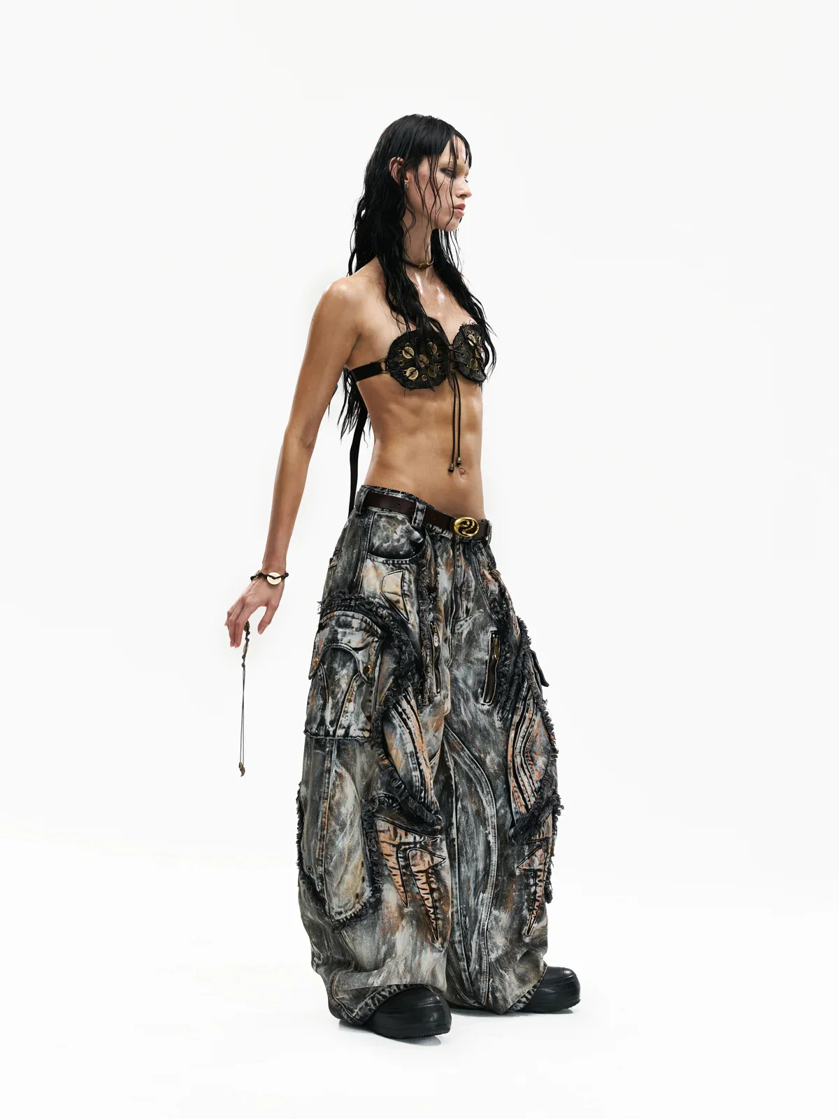 Graffiti Mud Wash Baggy Jeans (only 60 pieces)