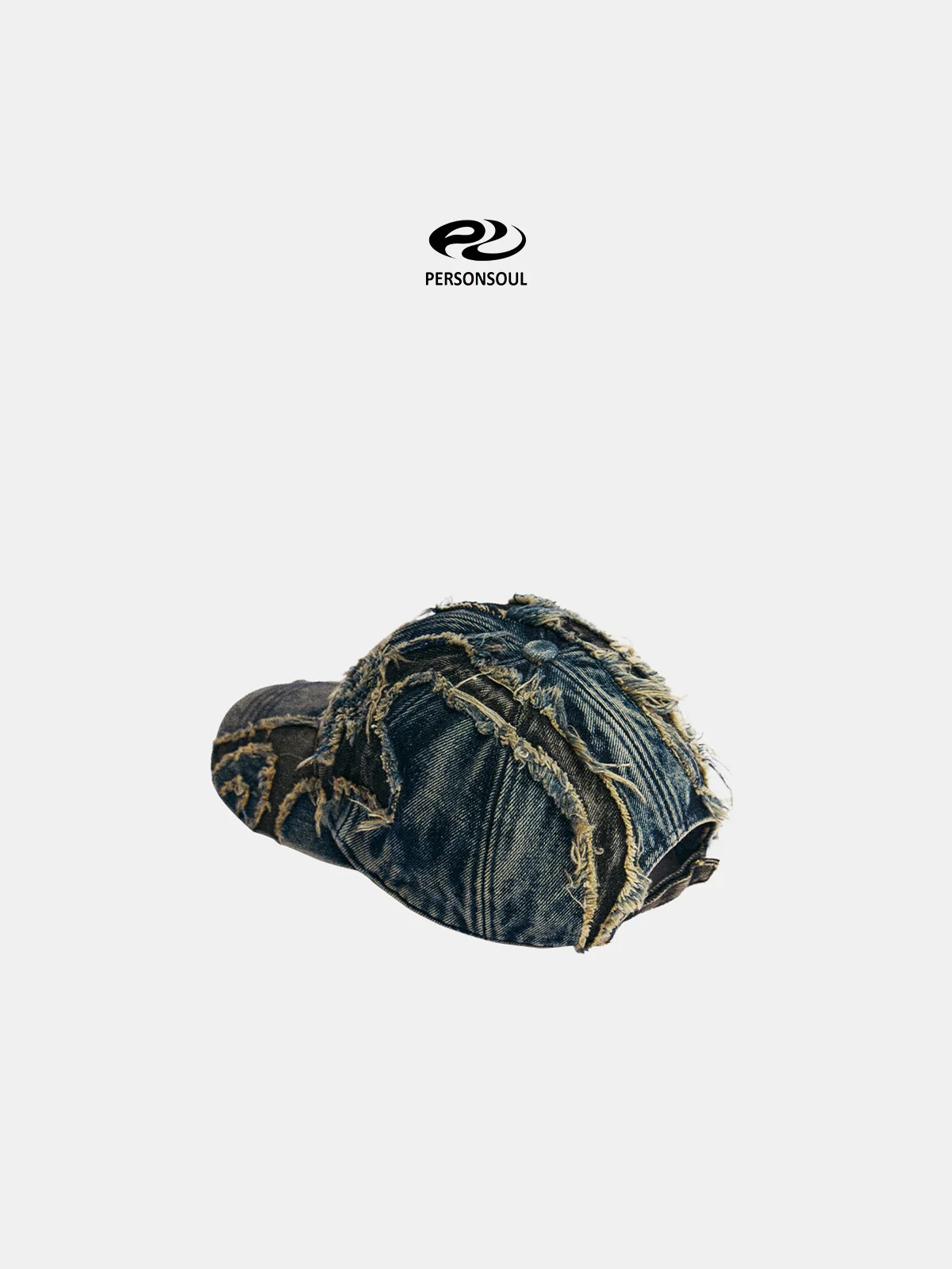 Personsoul Distressed Denim Baseball Cap(limited)