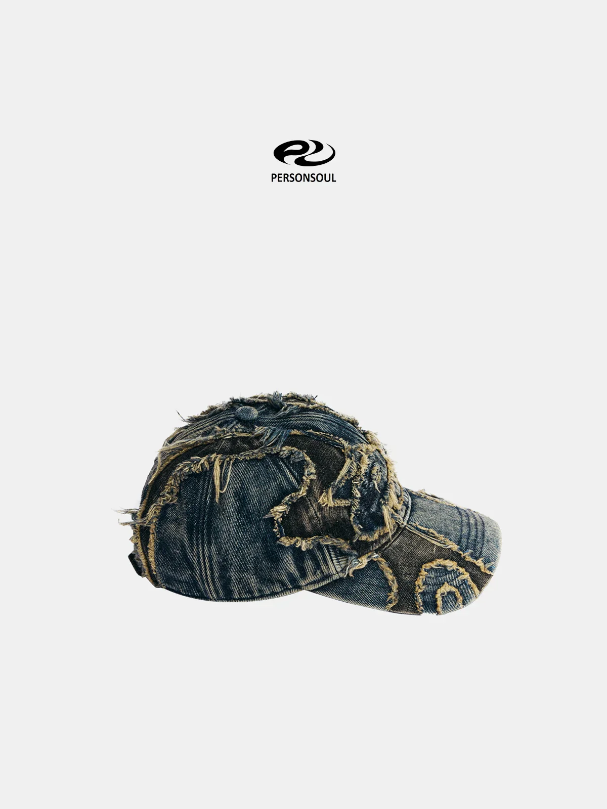 Personsoul Distressed Denim Baseball Cap(limited)