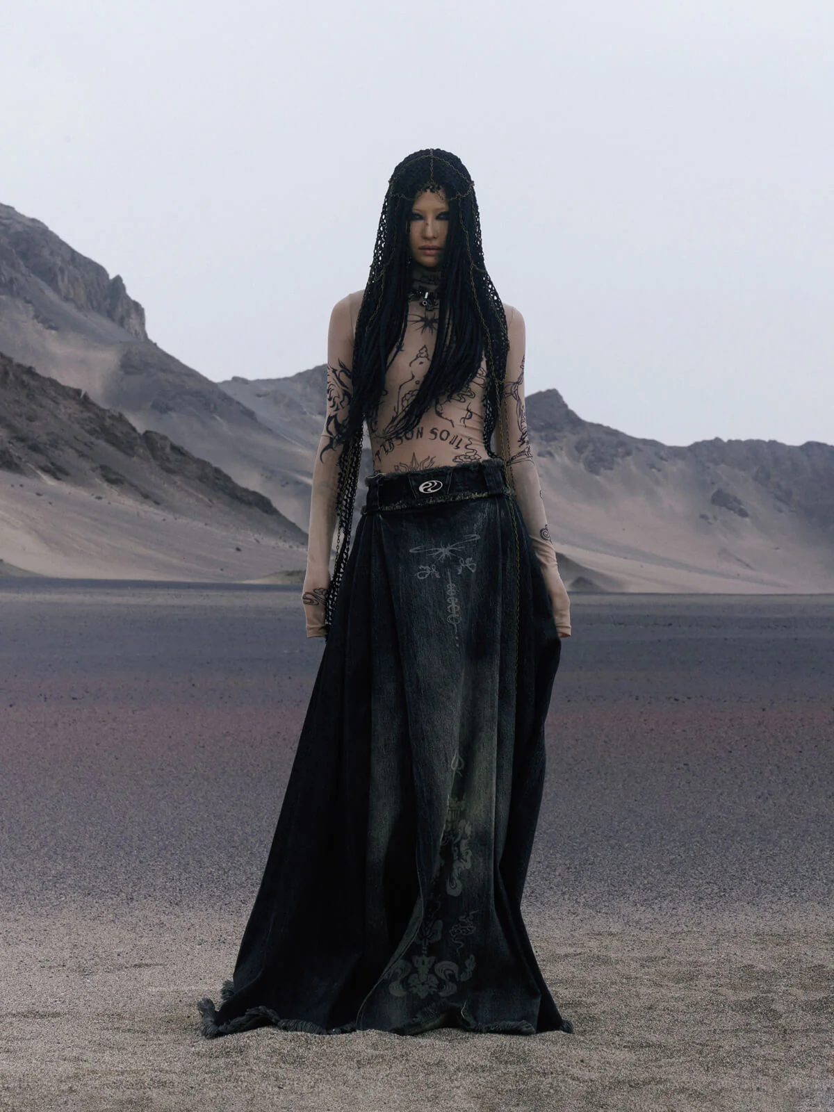 Personsoul Desert Totem-Inspired Skin Highneck Top