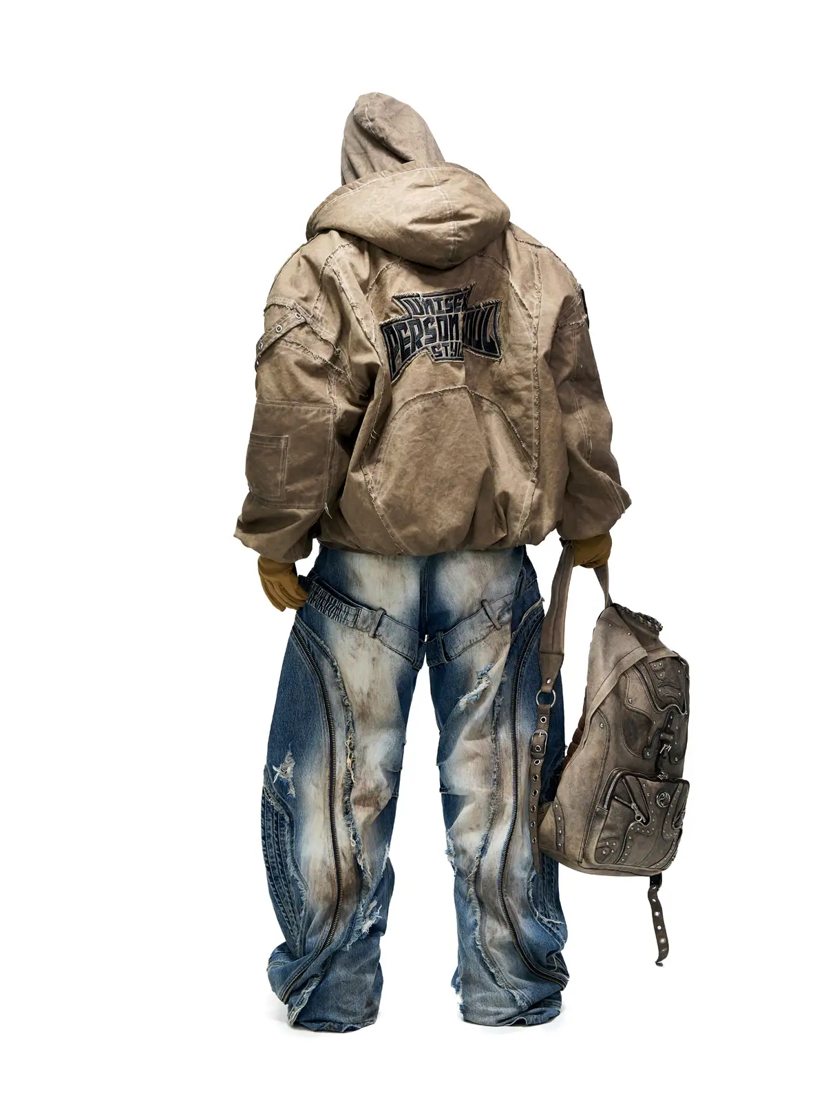 Personsoul Hand Brushed Stain Cotton Jacket