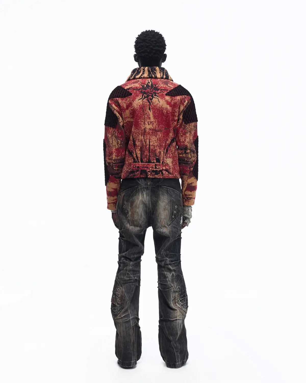 Personsoul Patchwork Knit Jacket