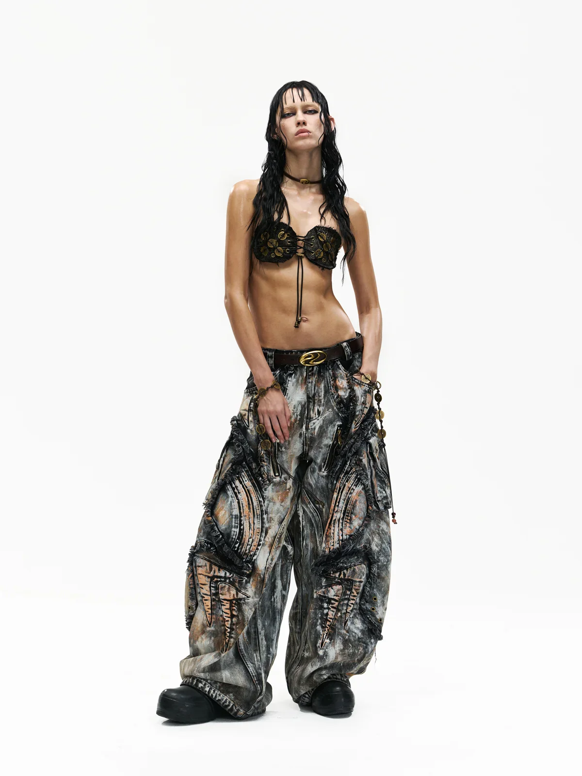 Graffiti Mud Wash Baggy Jeans (only 60 pieces)