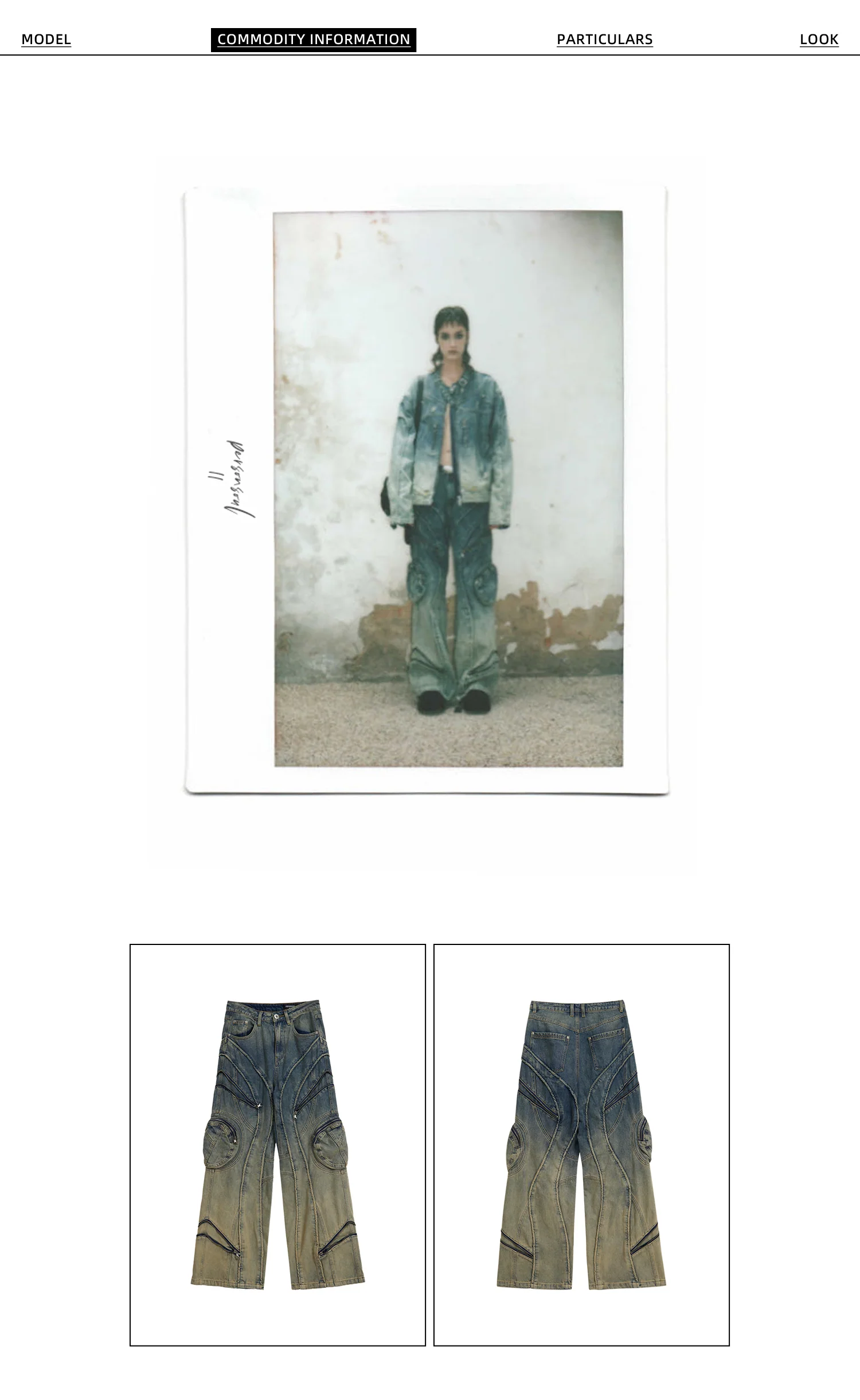 Personsoul Washing Gradient Denim Jeans