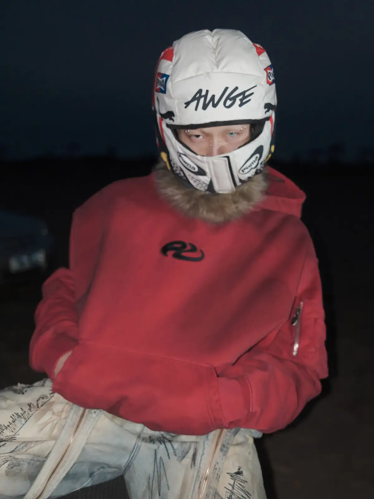 Personsoul Yuan Symbol Tie-Dye Gradient Hoodie