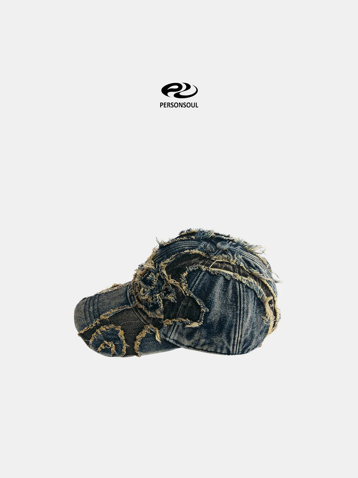 Personsoul Distressed Denim Baseball Cap(limited)