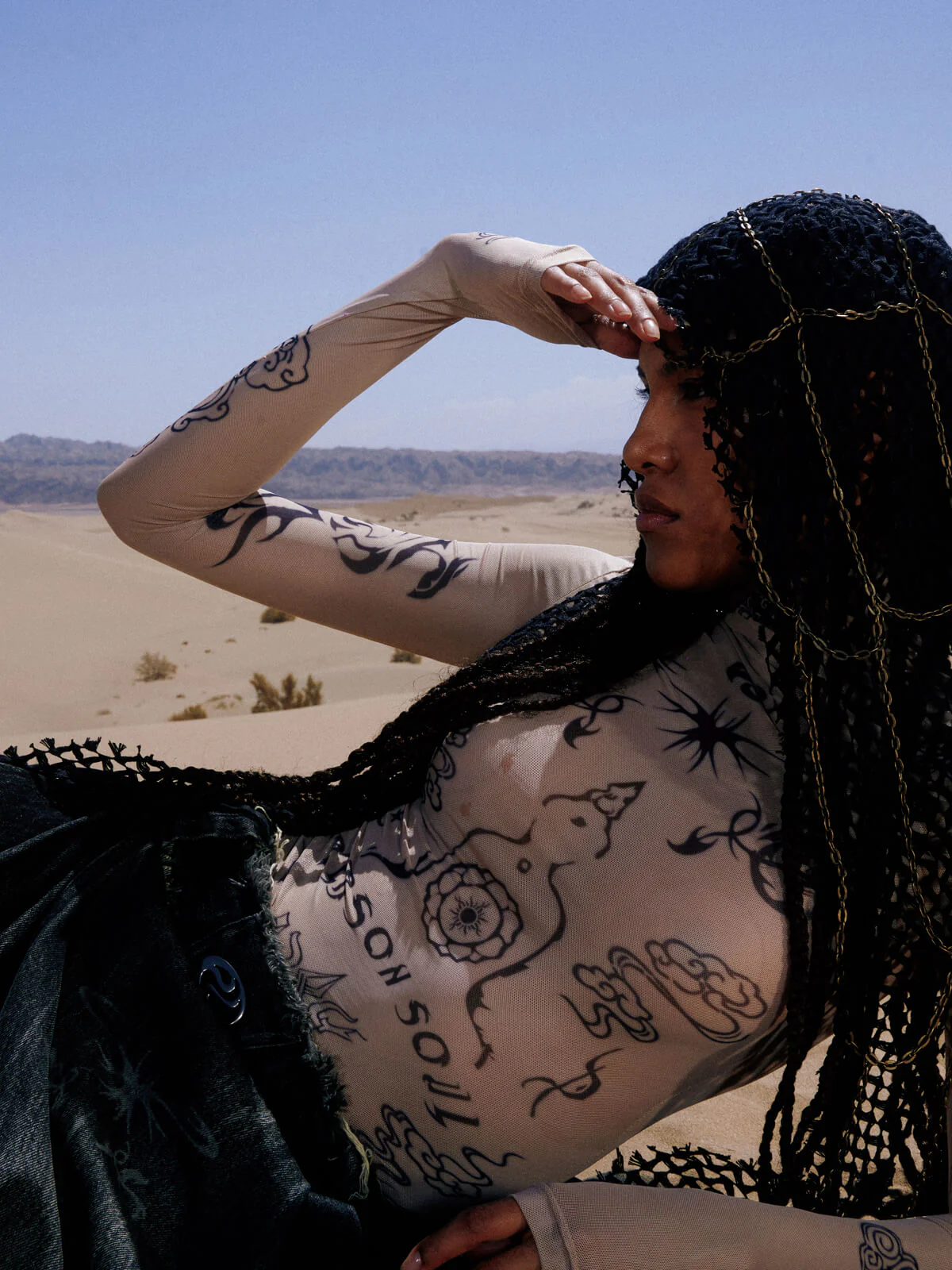 Personsoul Desert Totem-Inspired Skin Highneck Top