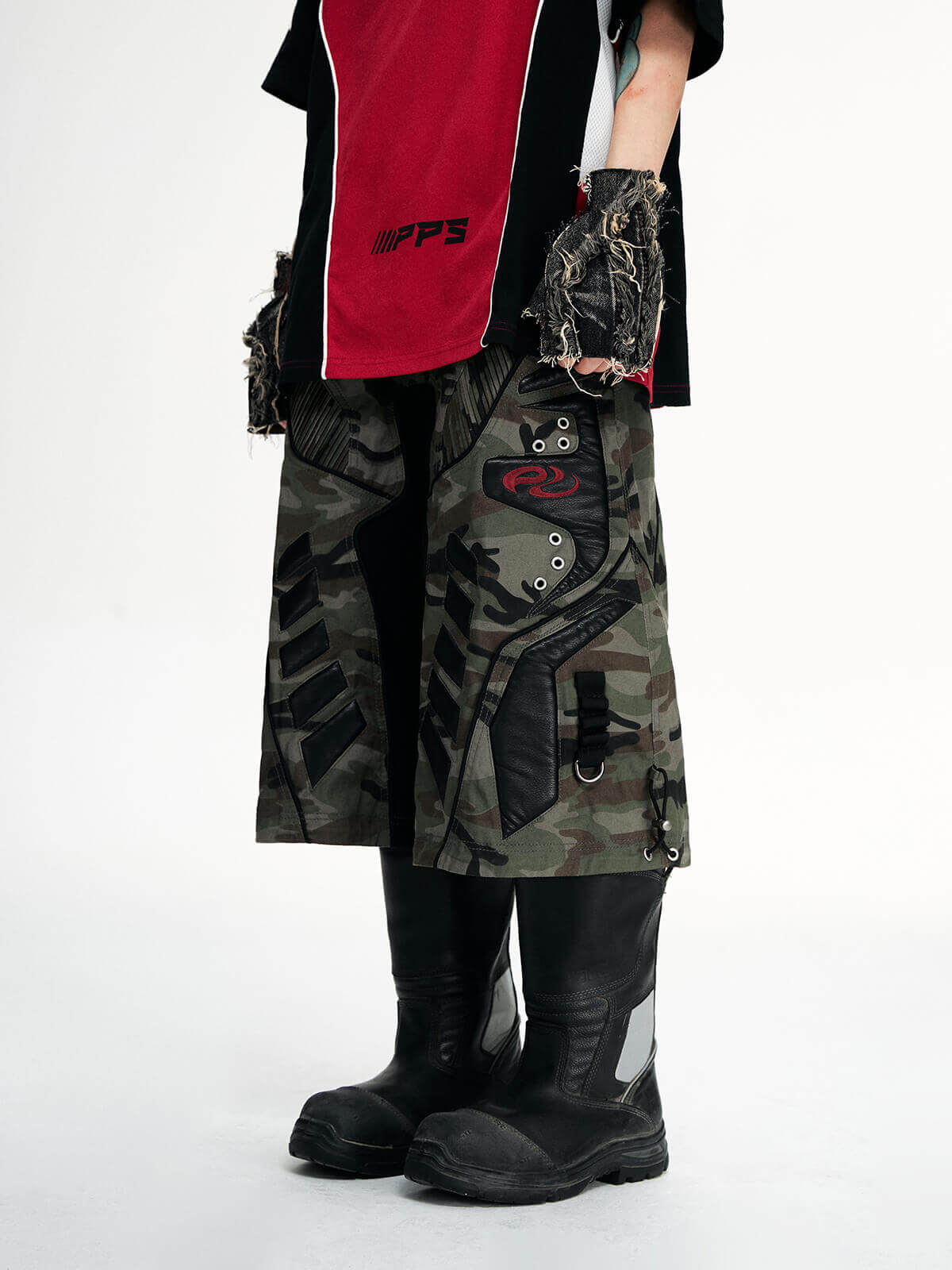 Personsoul Racing Camo Cargo Jorts