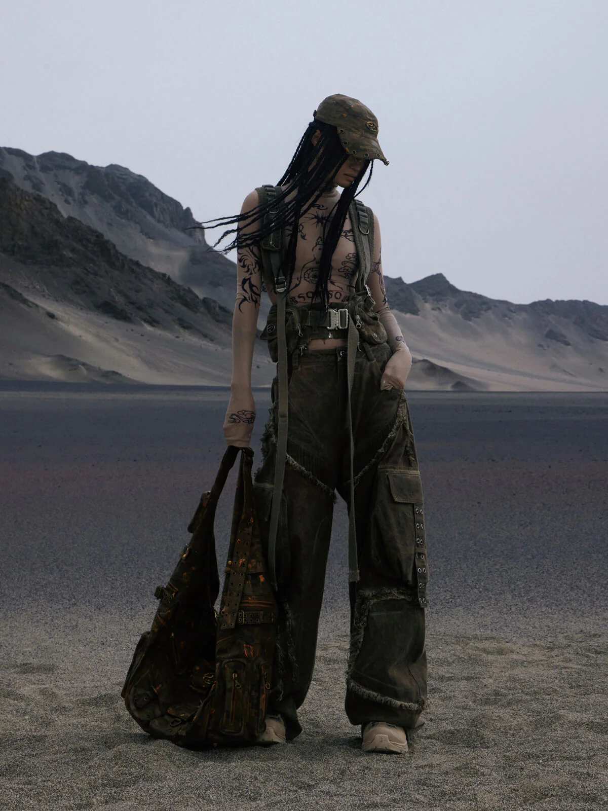 Personsoul Detachable Tactical Distressed Cargo Pants