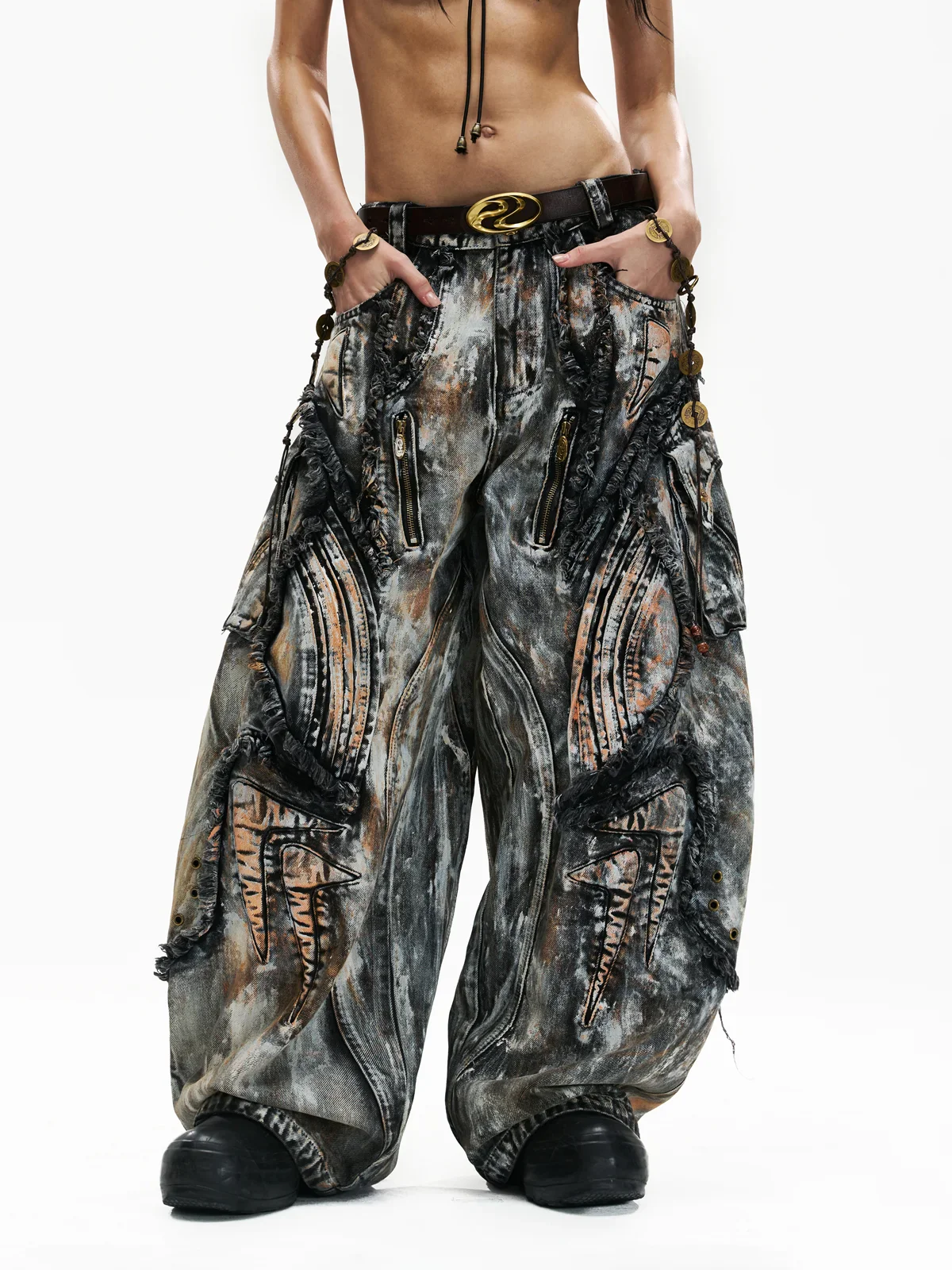 Graffiti Mud Wash Baggy Jeans (only 60 pieces)