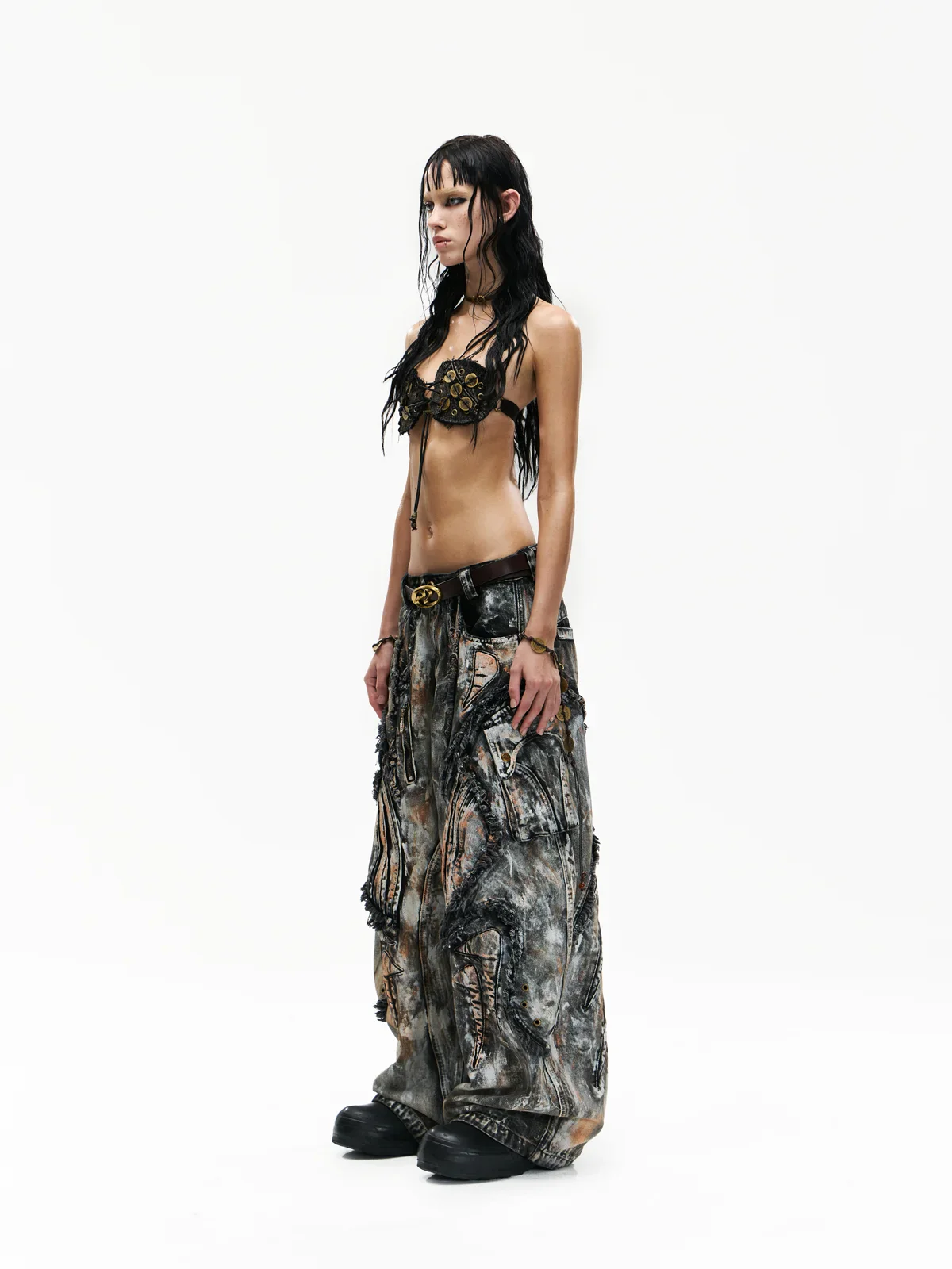 Graffiti Mud Wash Baggy Jeans (only 60 pieces)