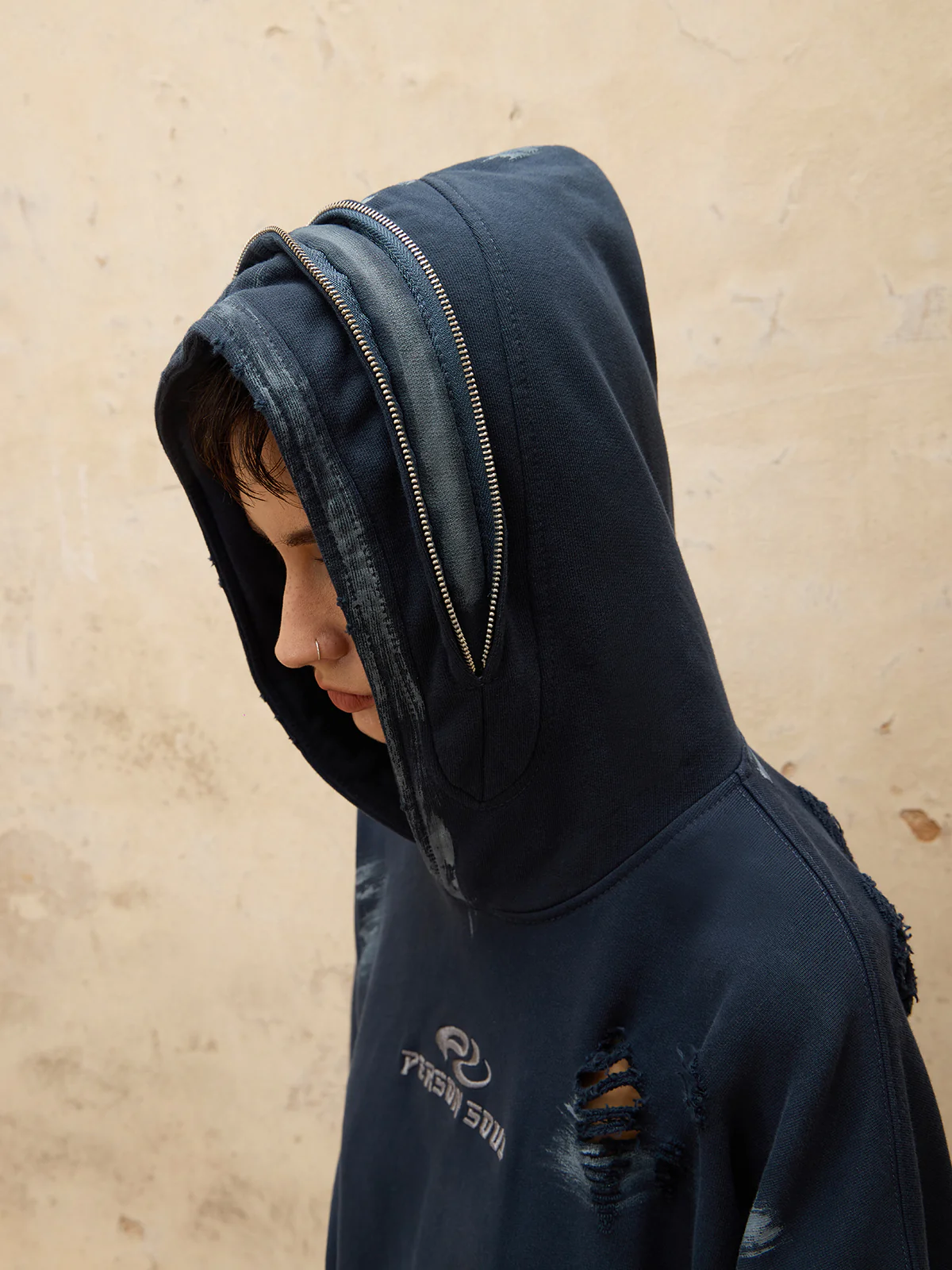 Personsoul Ripped Dirty Hoodie