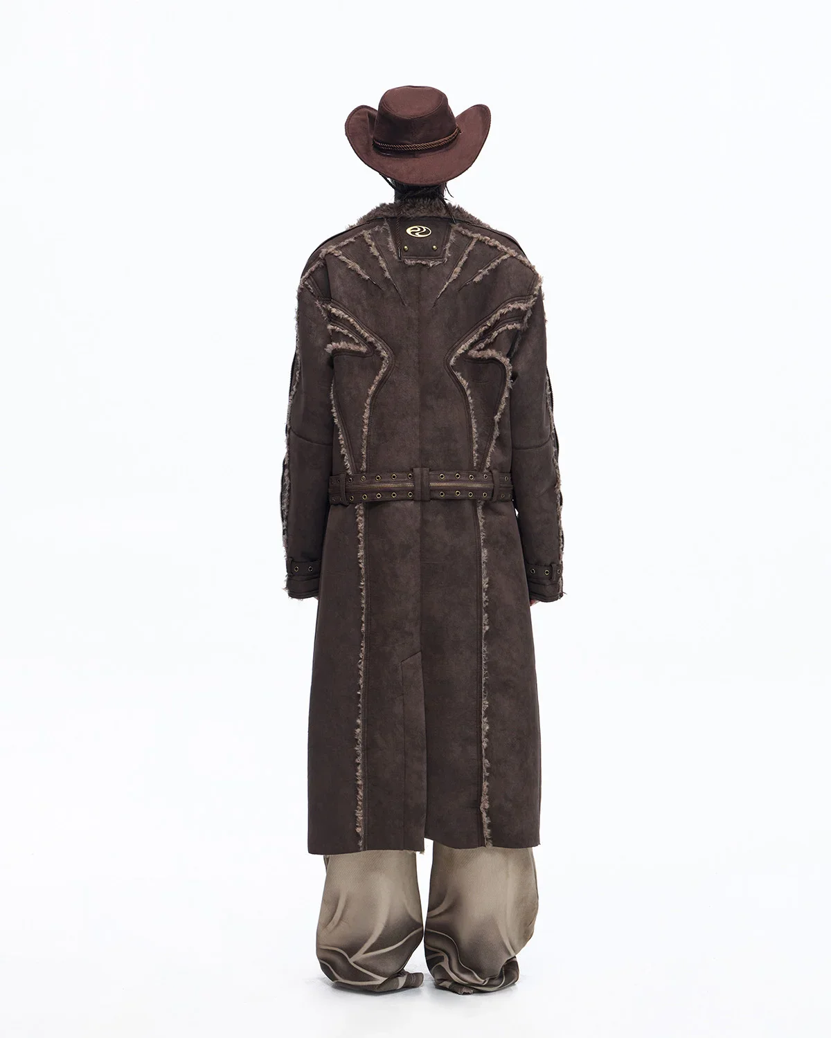 Personsoul Vintage Long Shearling Coat