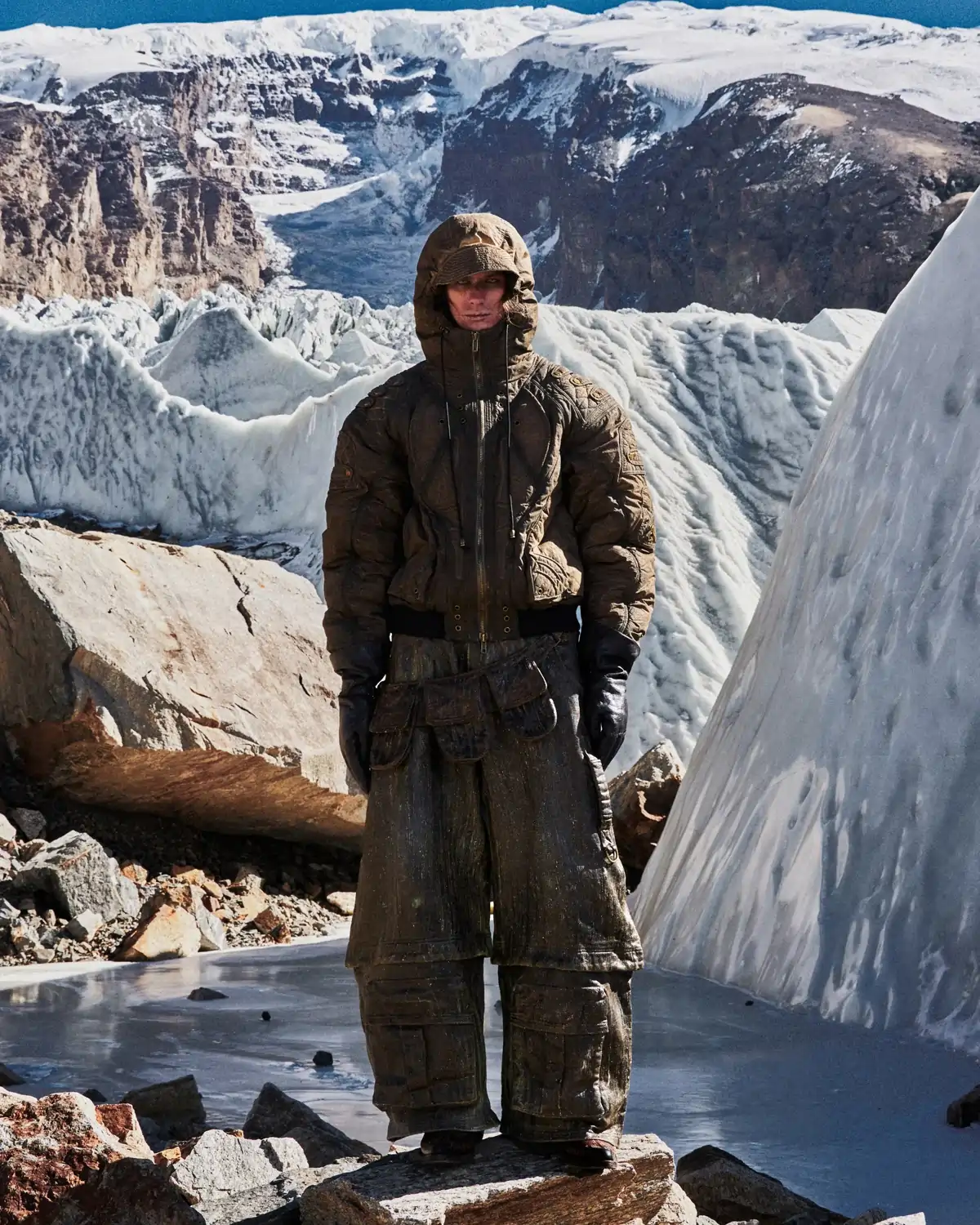 Personsoul Dark Brown Insulated Hooded Coat