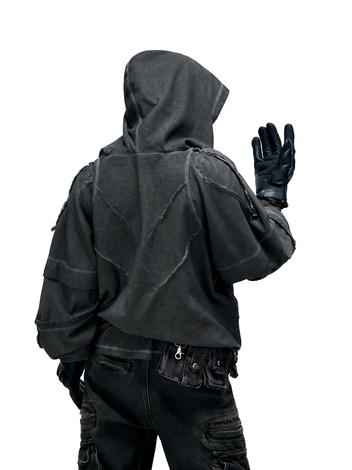 Deconstructed Hoodies with Gradient Wash